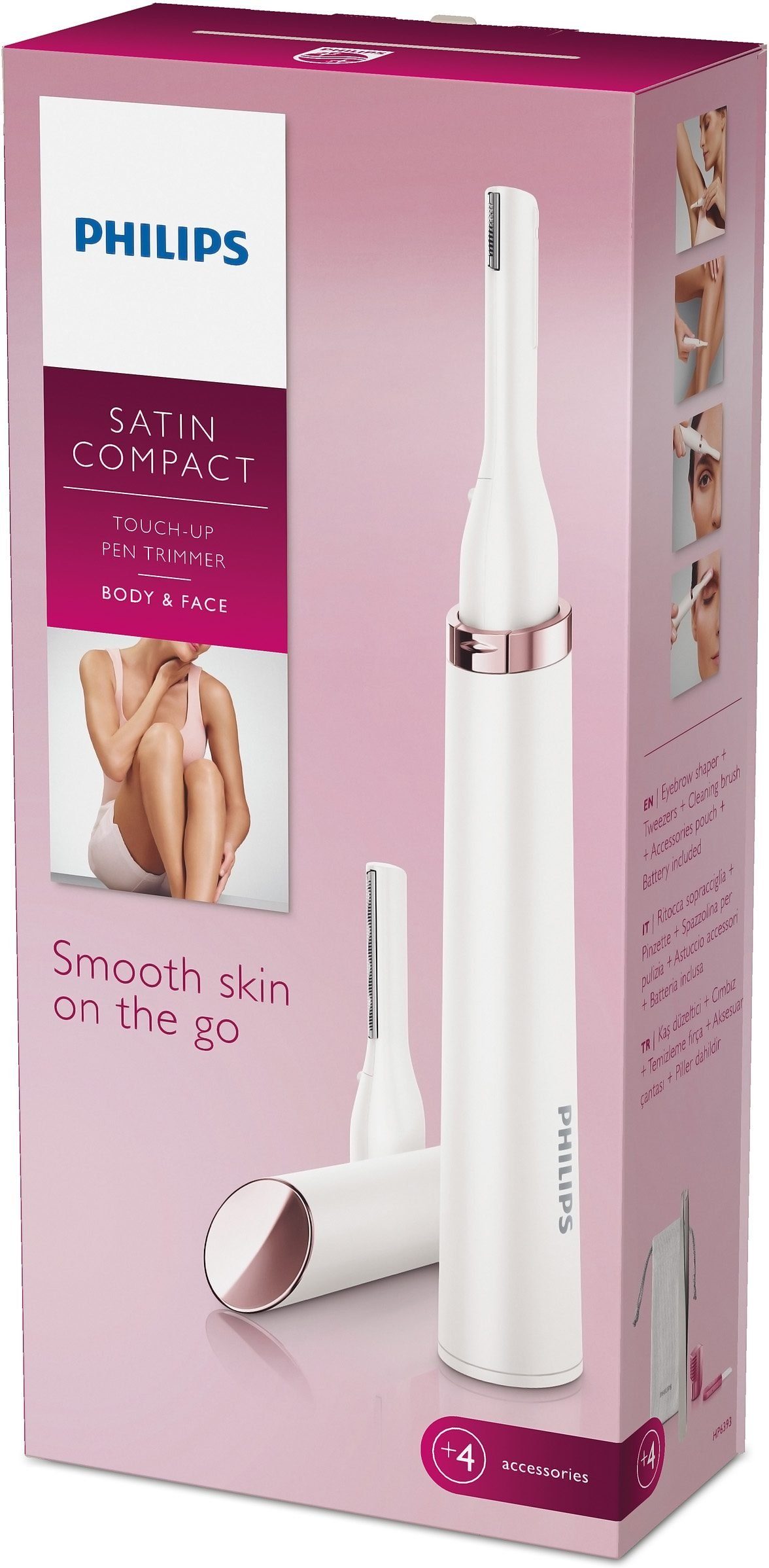 & Face Beauty-Trimmer Satin HP6393/00 Philips Compact Body