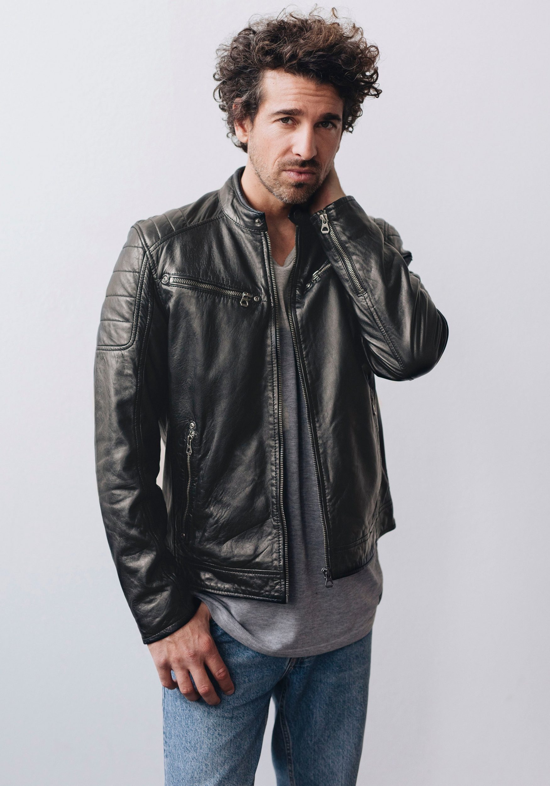 Gipsy by Mauritius Lederjacke GBDerry Herren Bikerjacke aus Lammnappa Leder