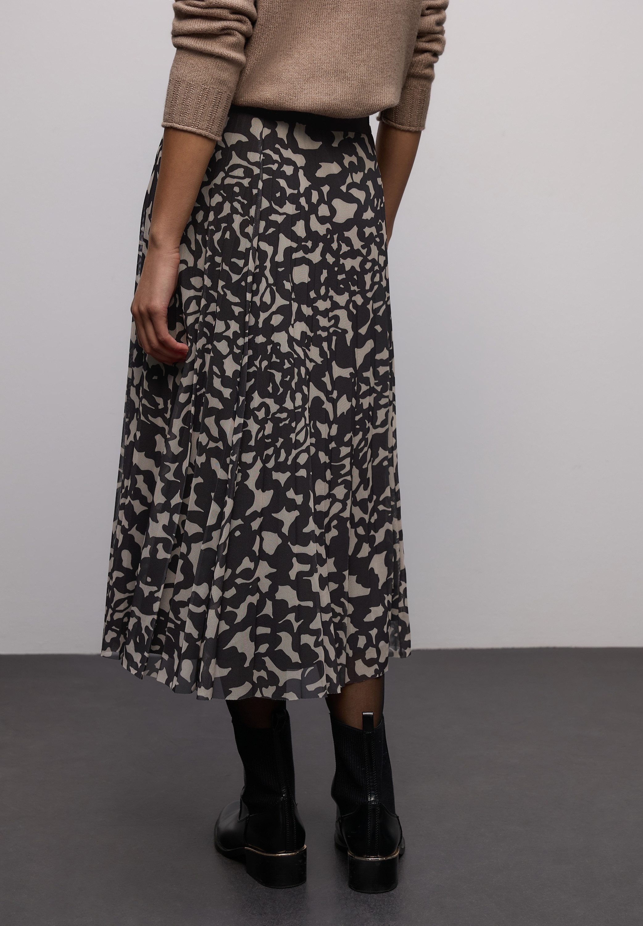 STREET ONE Meshrock mit Gummizug und grafischem Muster günstig online kaufen