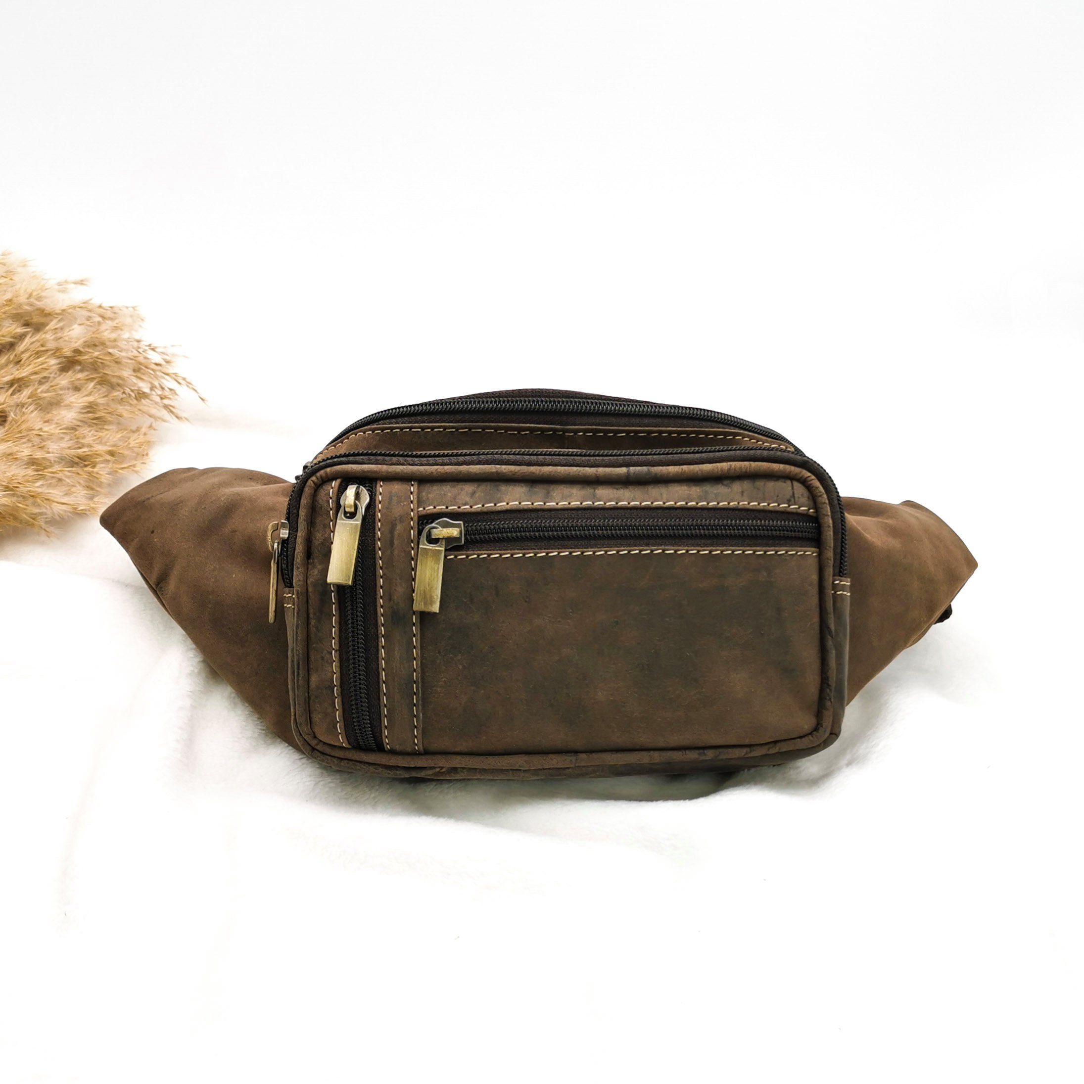 Ella Eisvogel Bauchtasche Büffelleder Gürteltasche Nature günstig online kaufen