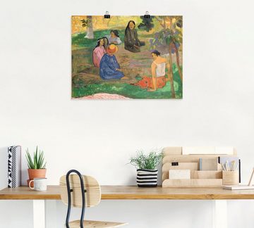 Artland Kunstdruck Konversation auf Tahiti Les Parau Parau, Gruppen & Familien (1 St), als Leinwandbild, Wandaufkleber oder Poster in versch. Größen