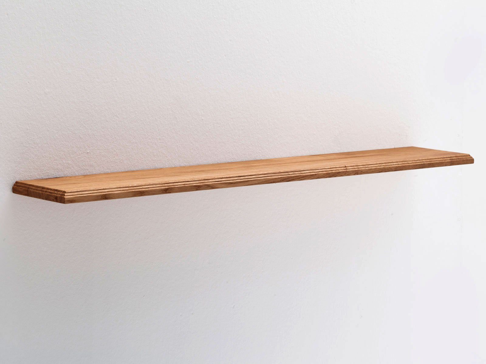 Casamia Wandregal Bücherregal 125x25 cm Wandbord Wandregal Bücherbord Novara massiv