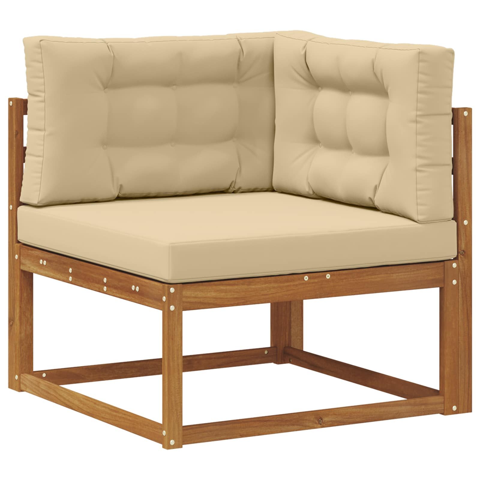 vidaXL Sofaelement Outdoor Ecksofa Natur (1 St)