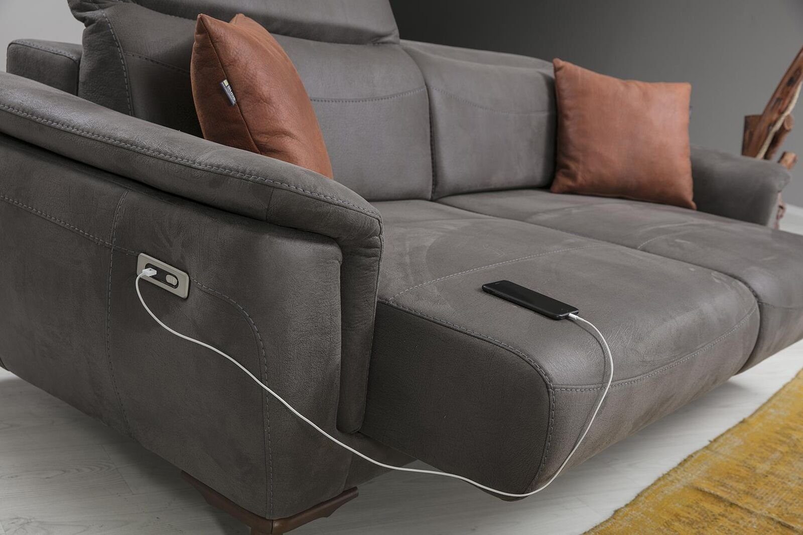 Sofa Teile, 1 Made Polstermöbel, Luxus Europa in Modern Couch Wohnzimmer 3-Sitzer Sitzmöbel JVmoebel