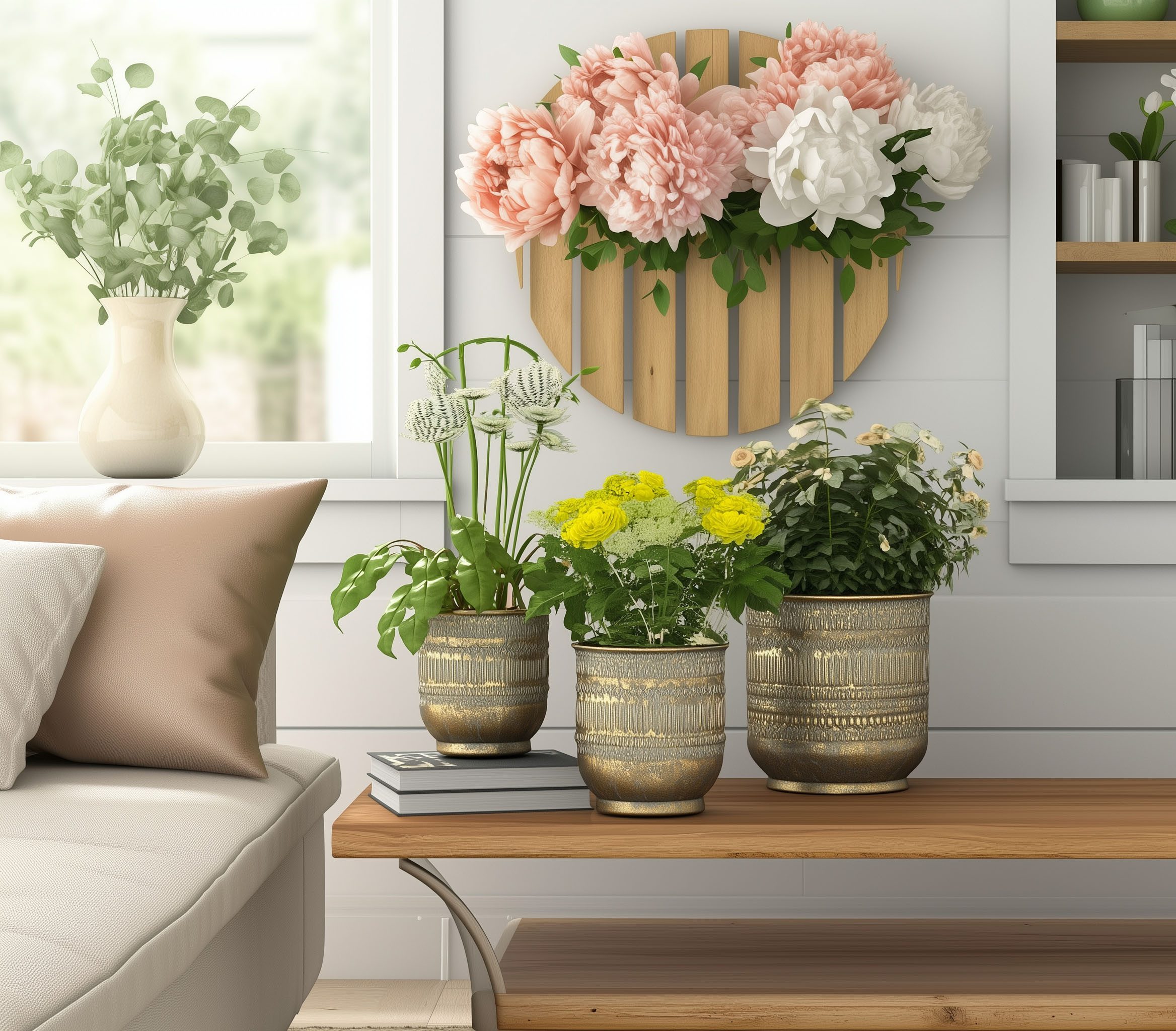 colourliving Blumentopf Blumentopf Metall Rund 3er-Set günstig online kaufen
