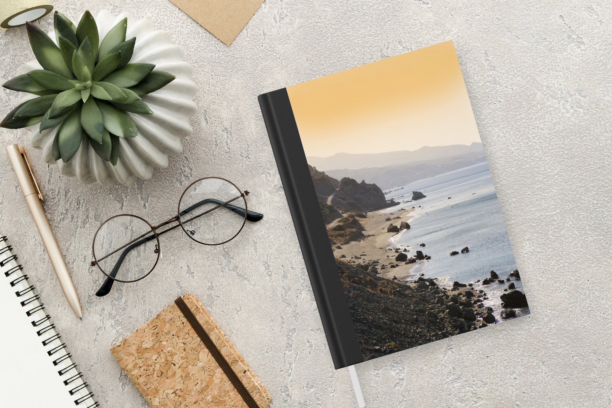 Kreta, Tagebuch, Griechenland Strand Merkzettel, - - MuchoWow Seiten, Notizheft, 98 A5, Haushaltsbuch Journal, Notizbuch