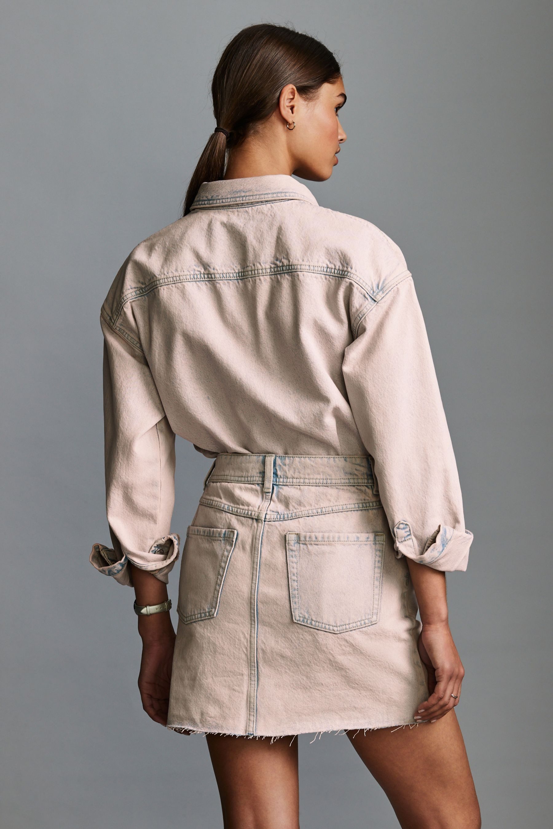 Next Minirock Jeansminirock mit offenem Saum günstig online kaufen