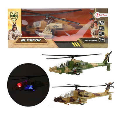 Toi-Toys Spielzeug-Hubschrauber Hubschrauber Militär Rückzug mit Licht und Sound