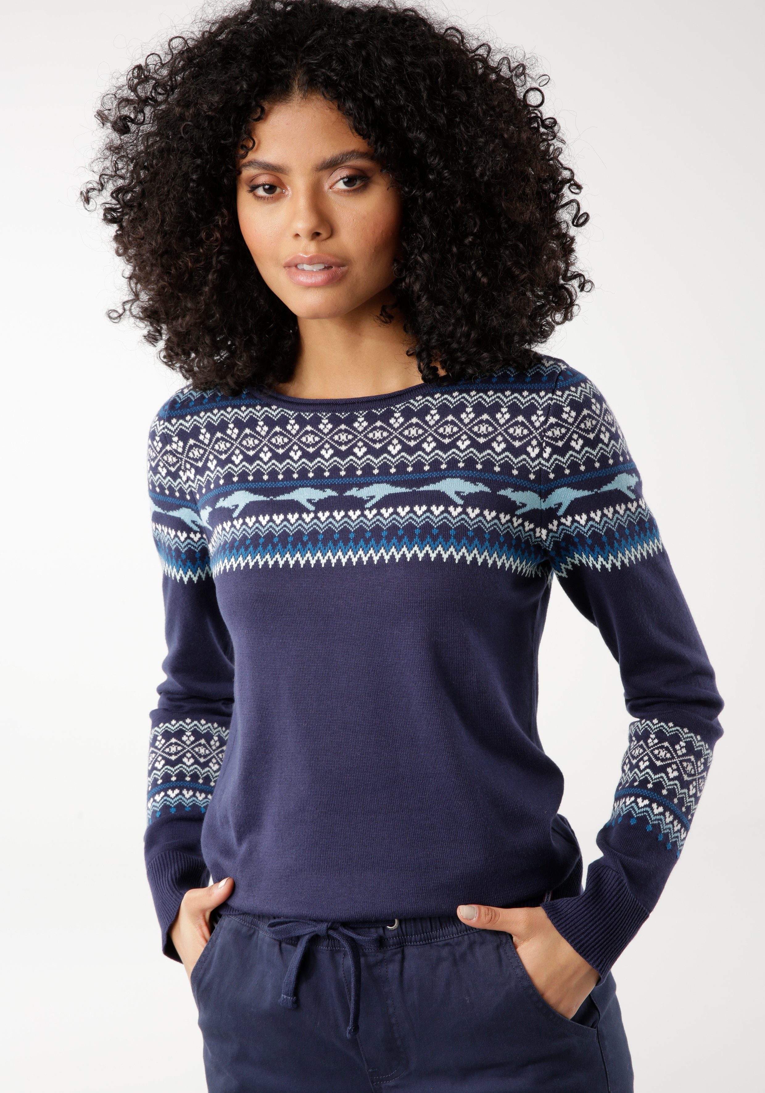 KangaROOS Norwegerpullover im winterlichen Design günstig online kaufen