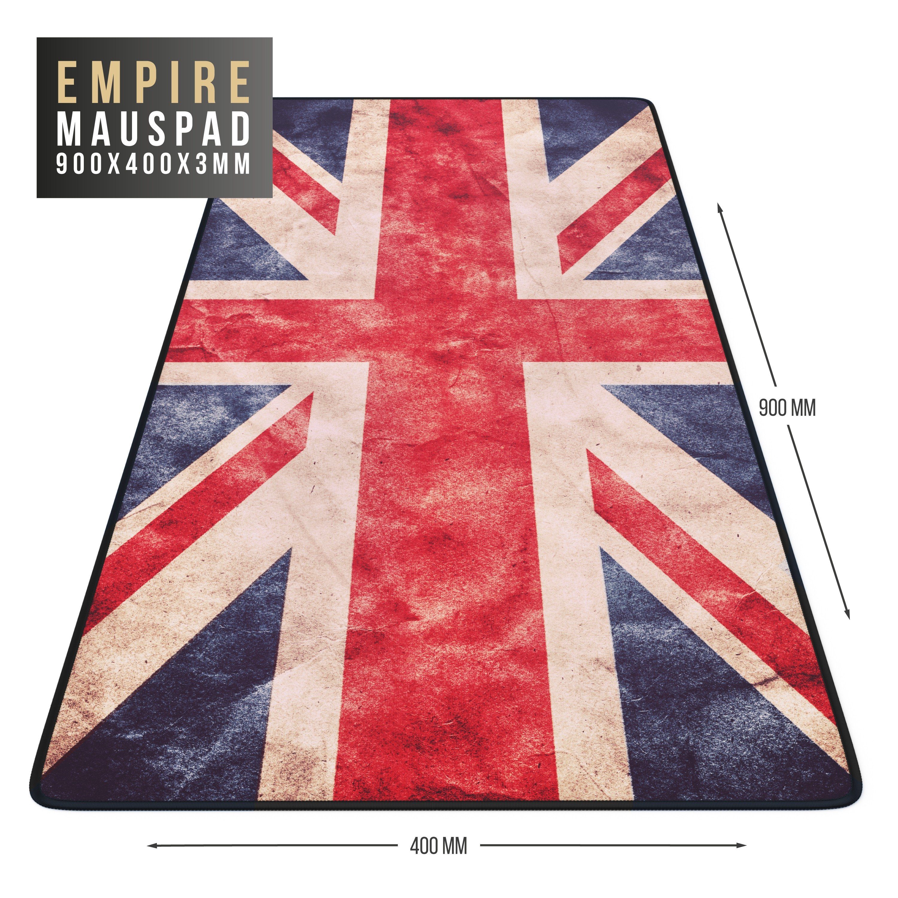 CSL Gaming Mauspad XXL Speed Mousepad 900 x 400 x 3 mm, große Tischunterlage (1-St), rutschfest, abwaschbar, Geschwindigkeit & Präzision, Vintage Flagge – Bild 4 von 5