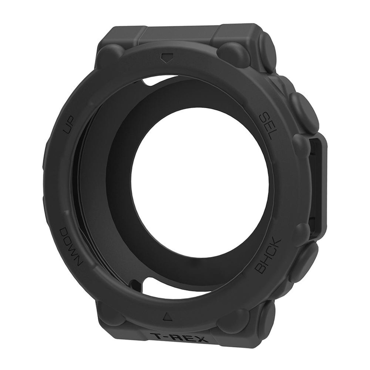 Wigento Smartwatch-Hülle Für Amazfit T-Rex 2 Soft Silikon Watch Schutz Gehäuse Hülle Schwarz, Flexible Silikonhülle mit präzisen Aussparungen