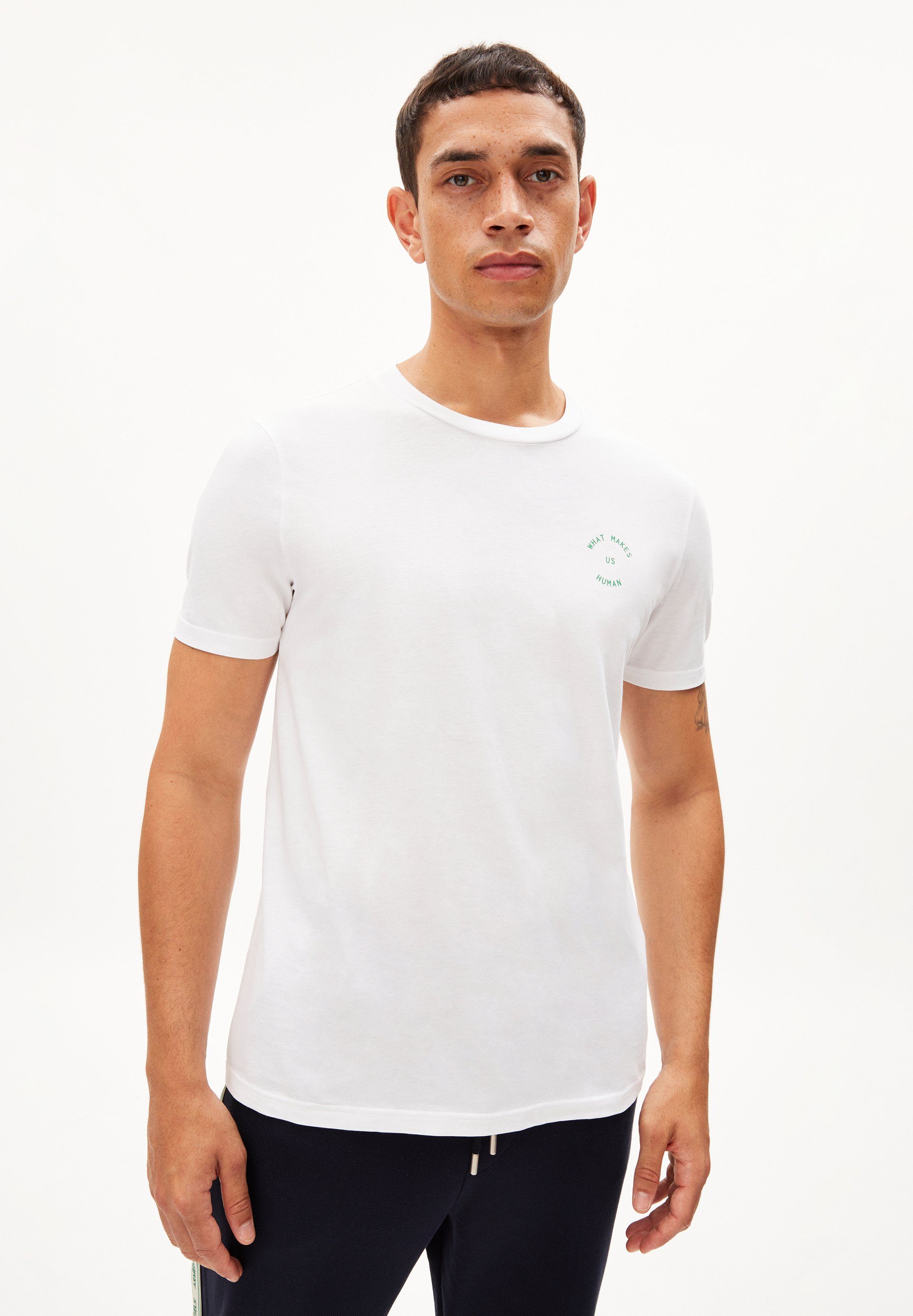 Print-Shirt JAAMES HUMAN T-Shirt Regular Fit aus Bio-Baumwolle