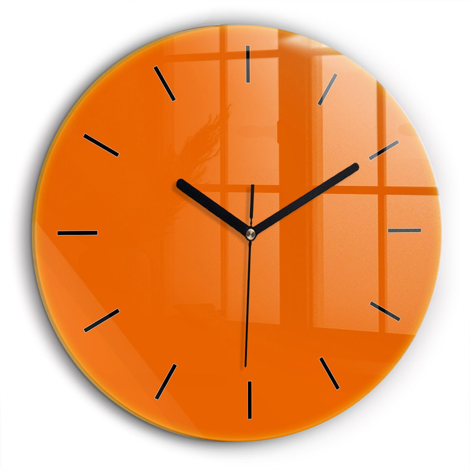 Tulup Wanduhr Wanduhr Glasrunde Uhr Moderne Glaswanduhr 60cm Uhr aus Gehärtetem Glas