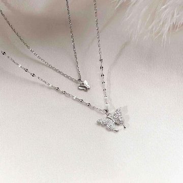 KIKI Charm-Kette Halskette Choker Silber Kristall Choker Kette Für Frauen Und Mädchen