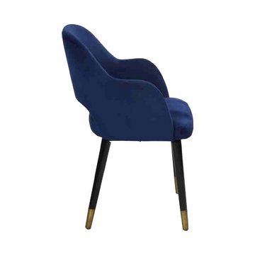 JVmoebel Esszimmerstuhl Luxus 4x Stühle Blauer Küchenmöbel Designer Esszimmerstuhl Holzmöbel (4 St), Made in Europa
