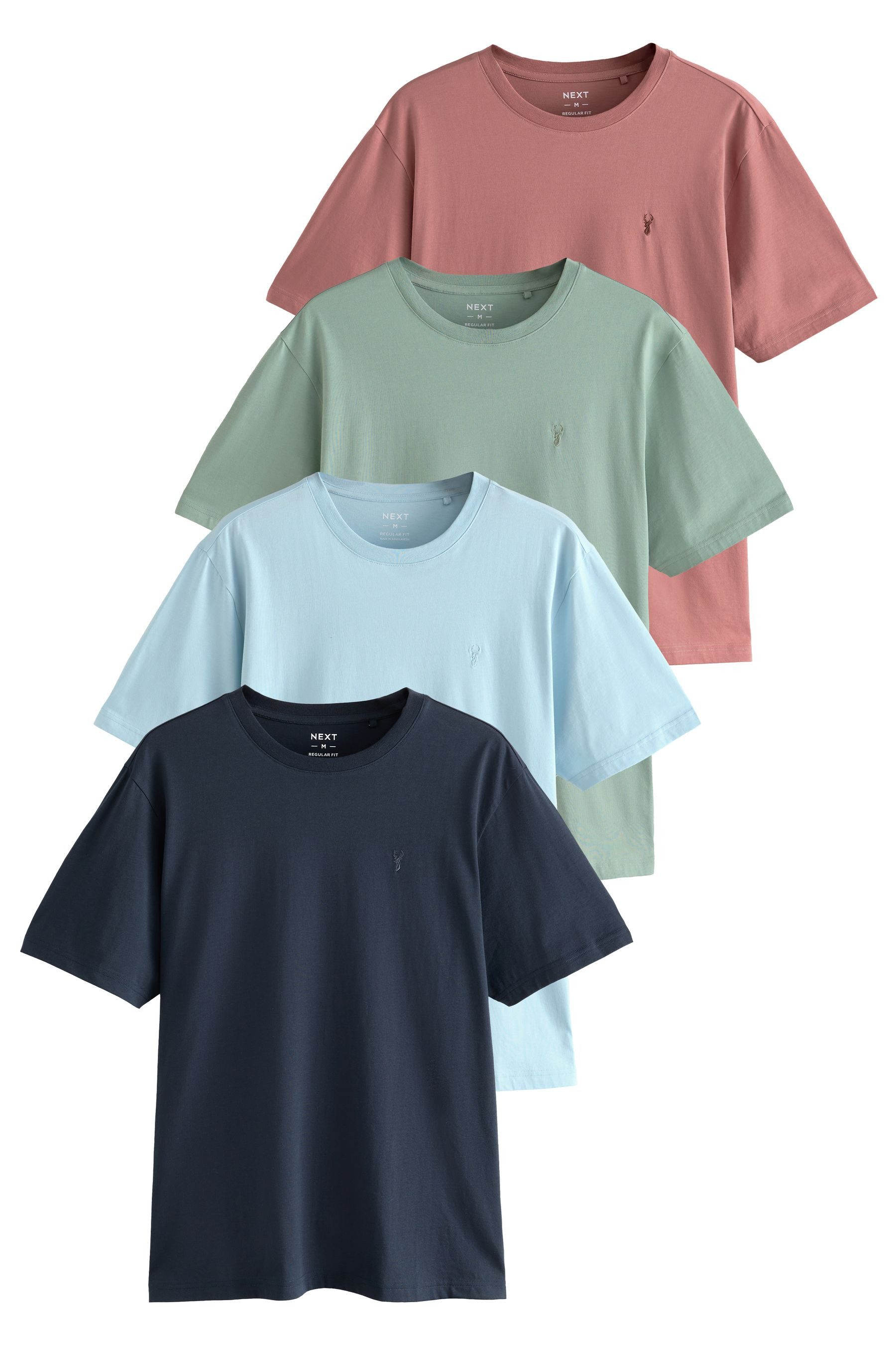 Next T-Shirt Regular Fit T-Shirts, 4er-Pack günstig online kaufen
