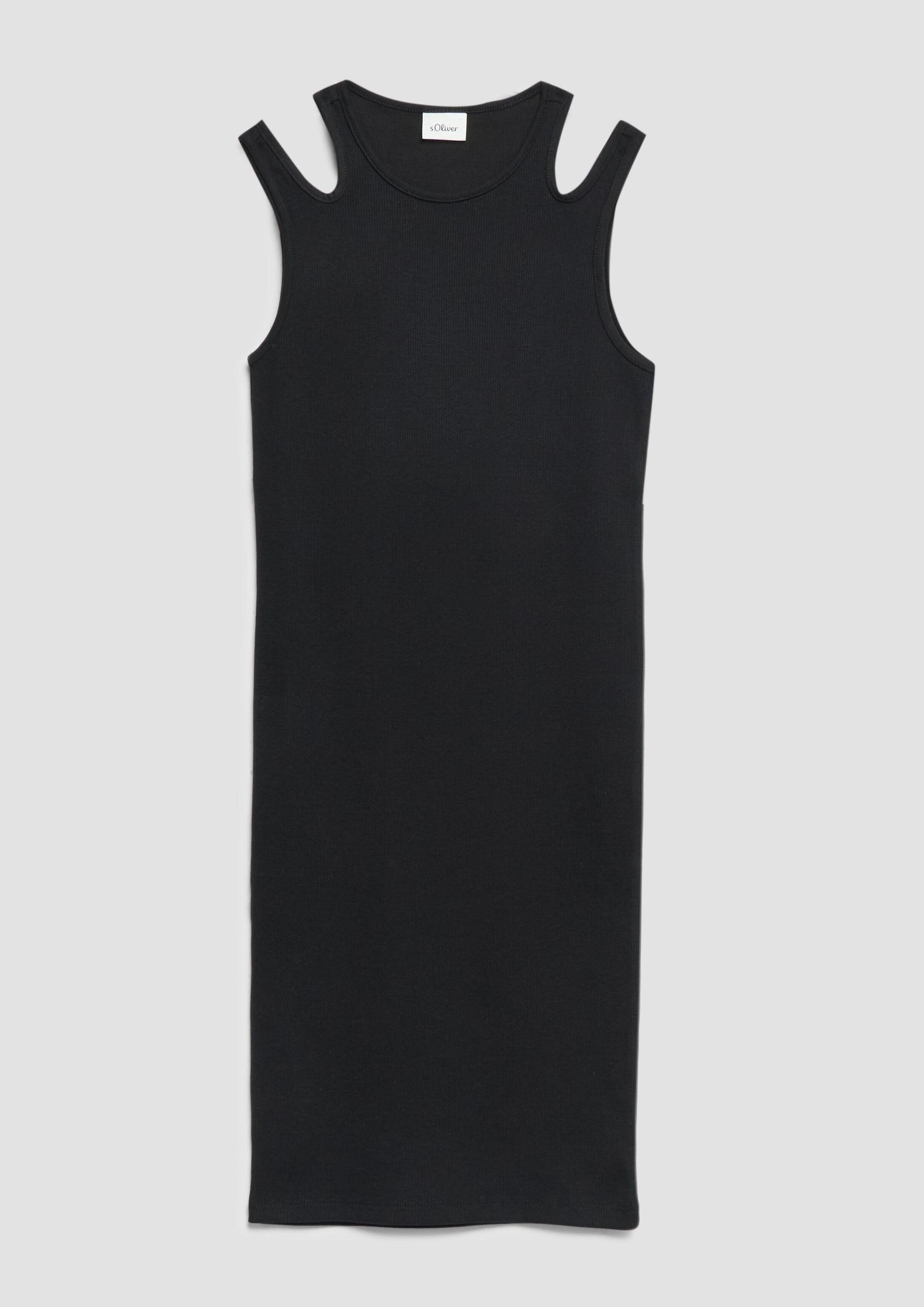 s.Oliver Minikleid Kleid Rippkleid mit Cut-Out-Details