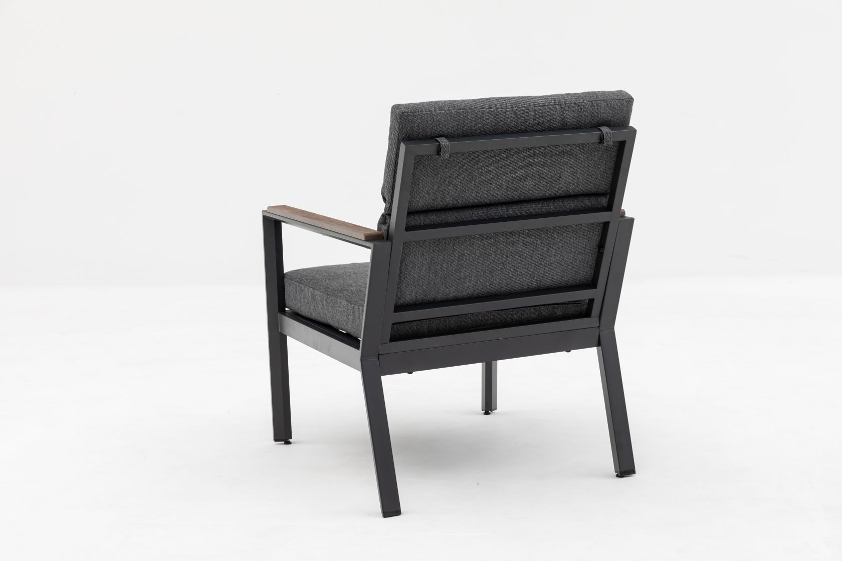 Gardissimo Gartenlounge-Set Nara Oak XL links / Gartenmöbelset / Nonwood, (Set, 4-tlg., Alu, Ecklounge, Esstisch, Sessel, Bank, inkl. Auflagen), Dining Höhe, Liegefunktion, wetterfest