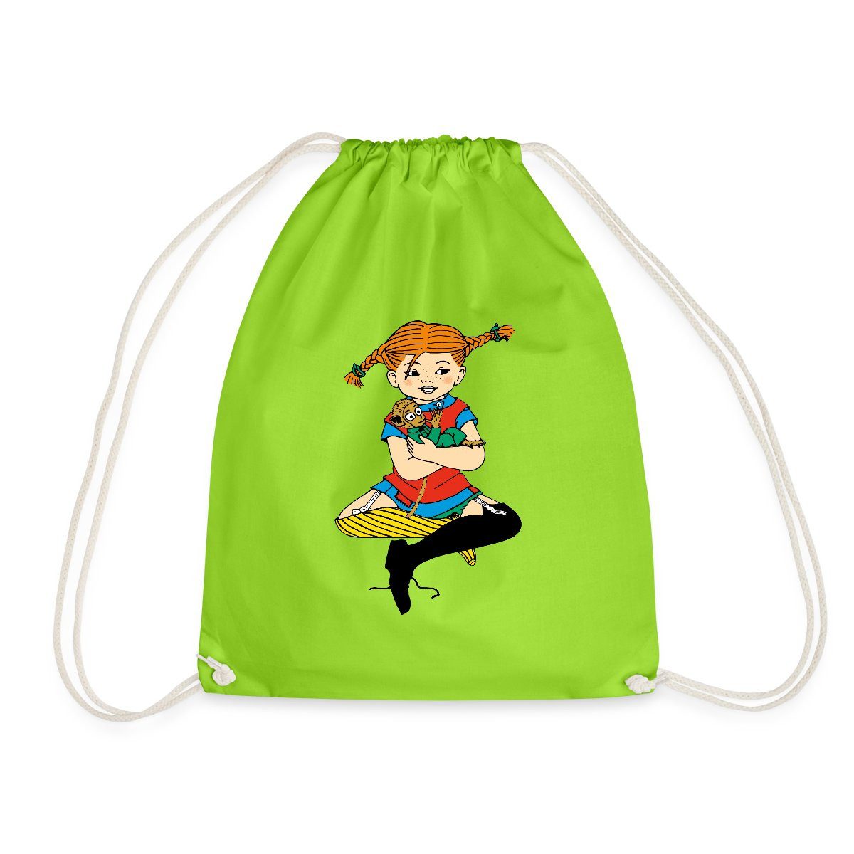 Spreadshirt Turnbeutel Pippi Langstrumpf Zusammen Mit Herr Nilsson Turnbeutel (1-tlg)
