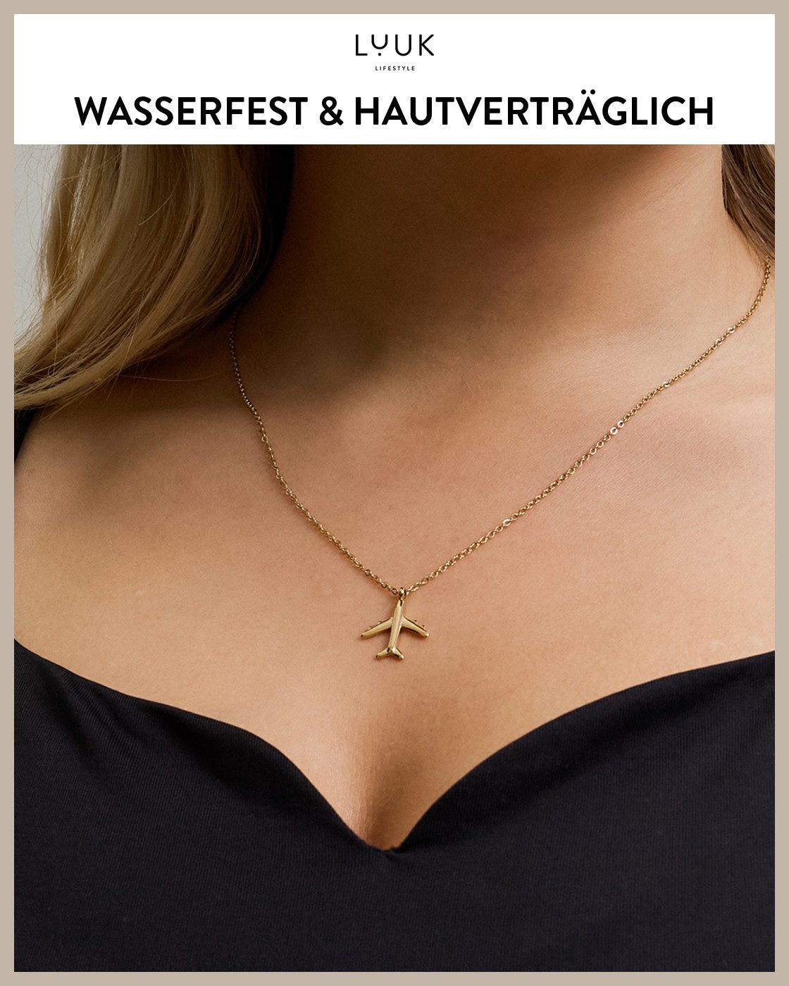 LUUK LIFESTYLE Kette mit Anhänger Flugzeug, günstig online kaufen