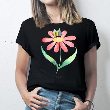 Mr. & Mrs. Panda T-Shirt Hummel Blume - Schwarz - Geschenk, Lustiges T-Shirt, lustige Sprüche, (1-tlg)