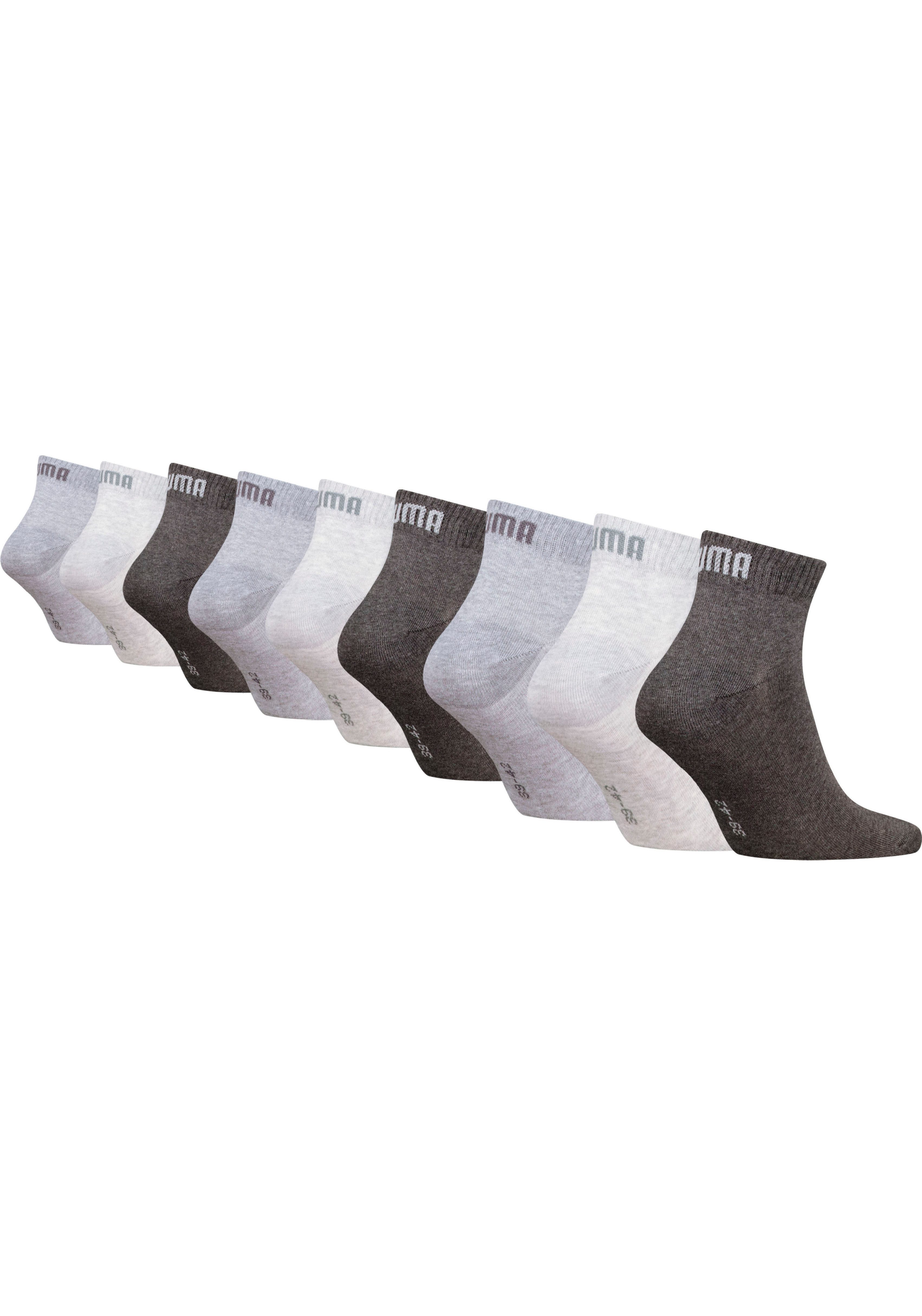 PUMA Kurzsocken (9-Paar) mit Rippenbündchen, elastisch günstig online kaufen