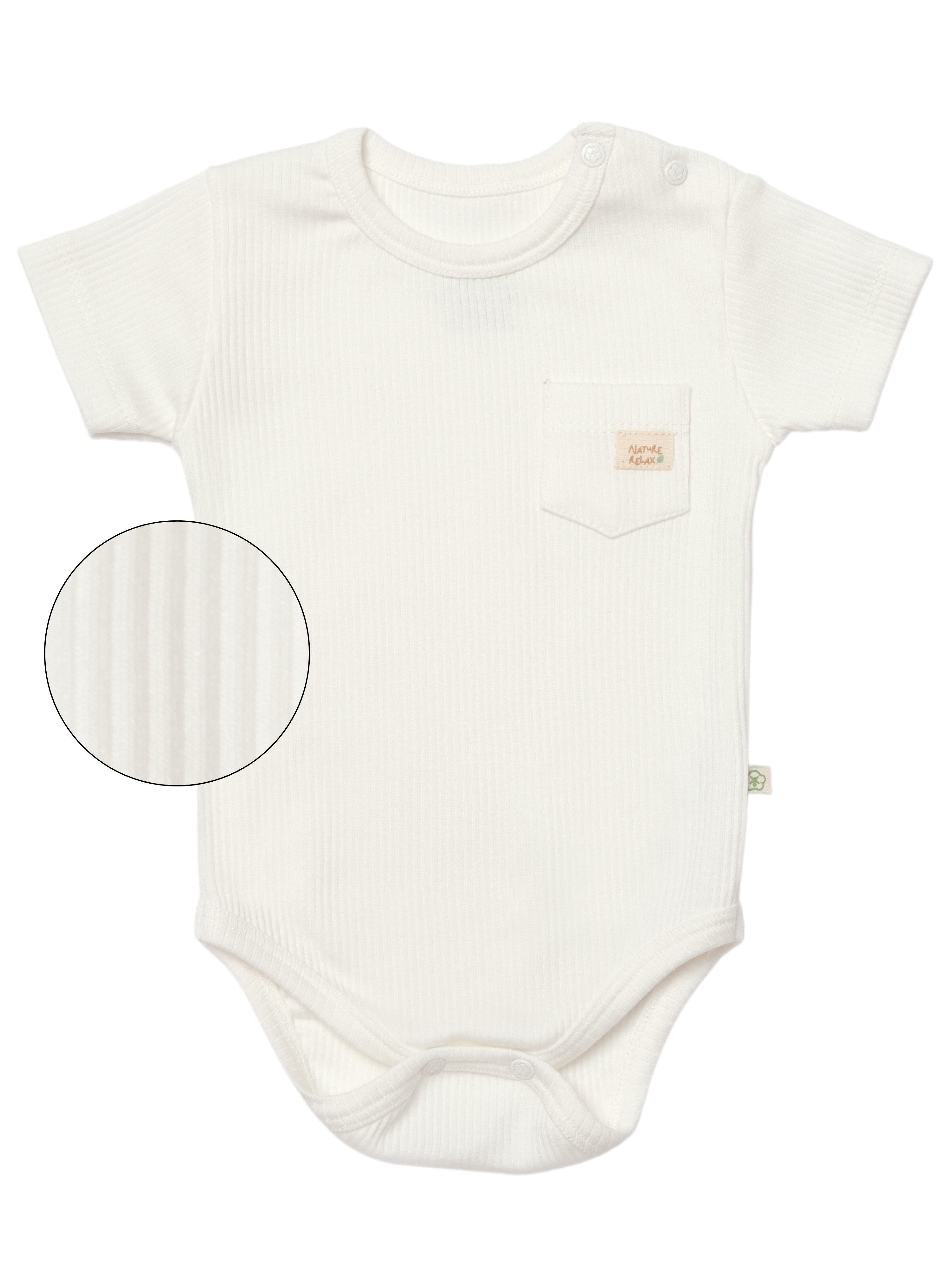 biorganic Kurzarmbody Baby Nature Relax Modal für Jungen und Mädchen Unisex Kurzarm (1-tlg) gerippte Textilstruktur (Ripp), Modal und Bio-Baumwolle, Размер 56 - 86