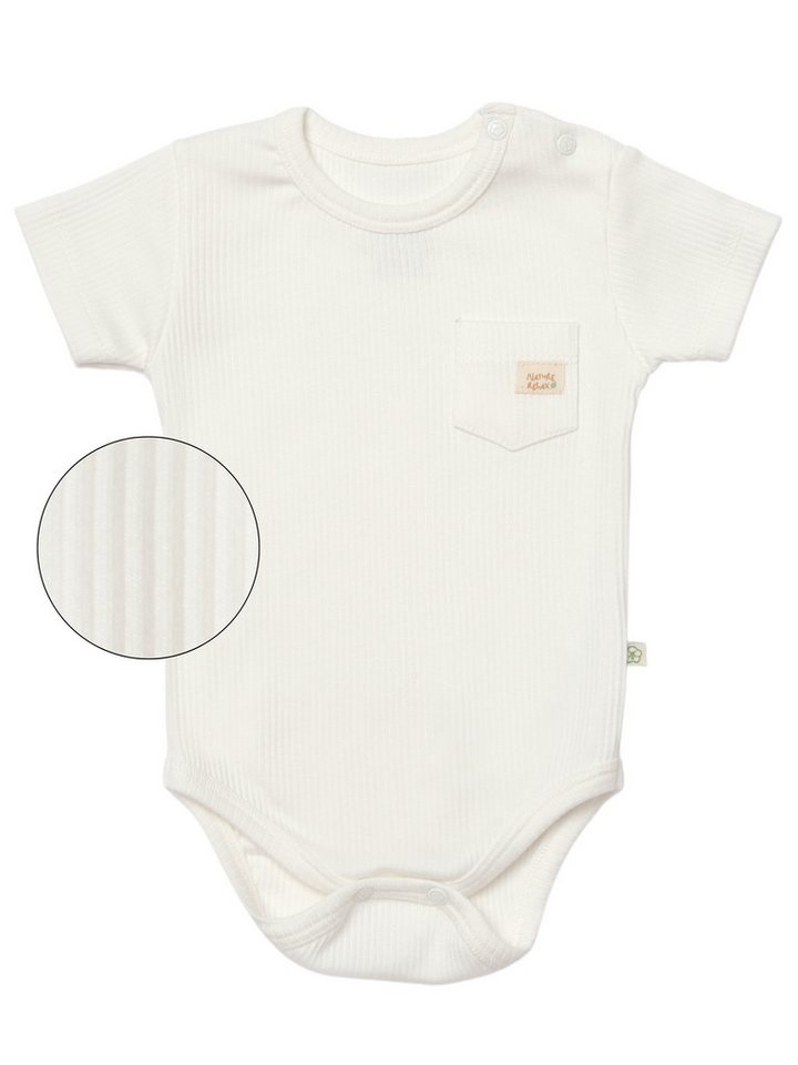 biorganic Kurzarmbody Baby Nature Relax Modal für Jungen und Mädchen Unisex Kurzarm (1-tlg) gerippte Textilstruktur (Ripp), Modal und Bio-Baumwolle, Größe 56 - 86