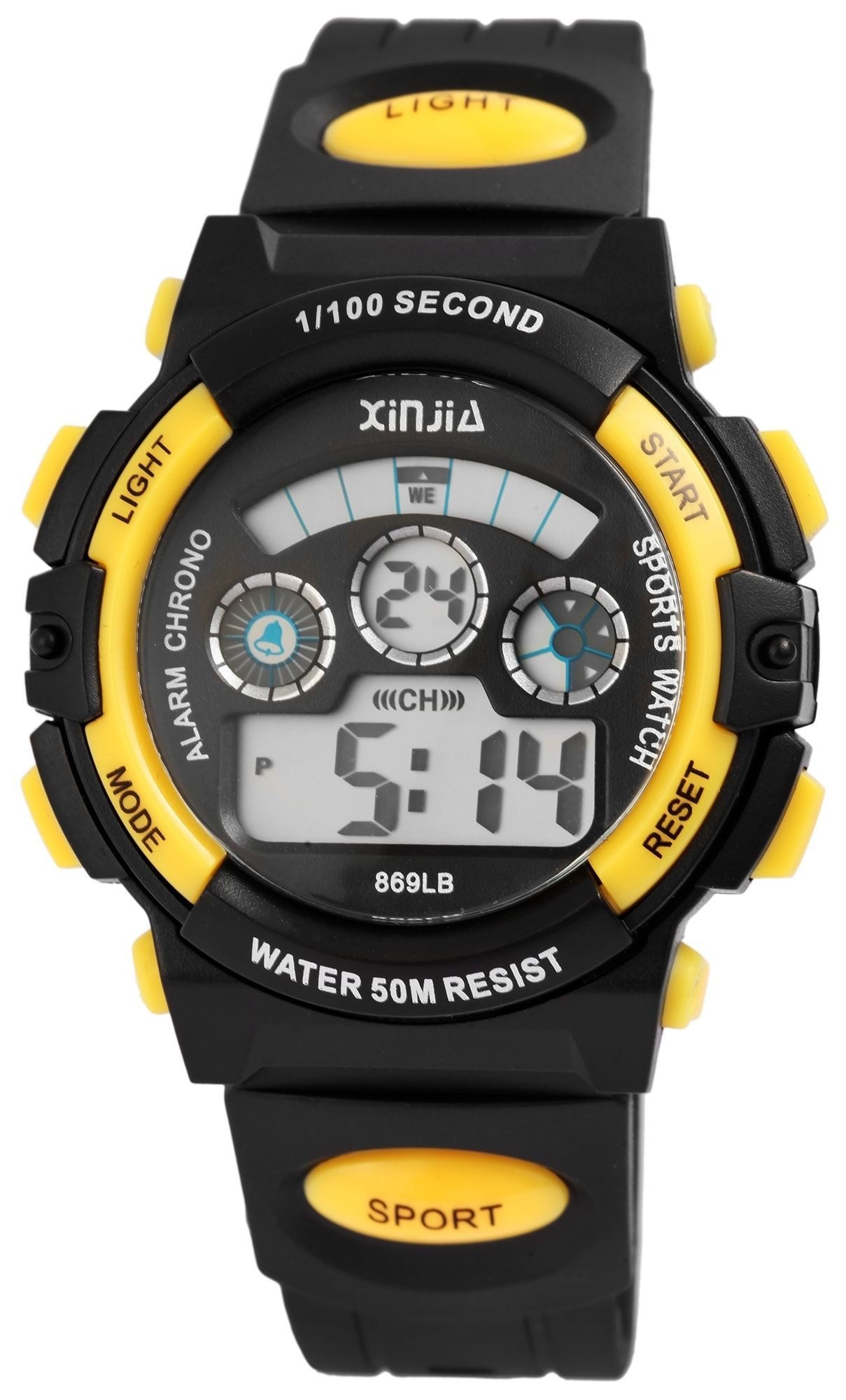 XINJIA Quarzuhr XI004 mit Silikonarmband, 5 ATM, Digitaluhr
