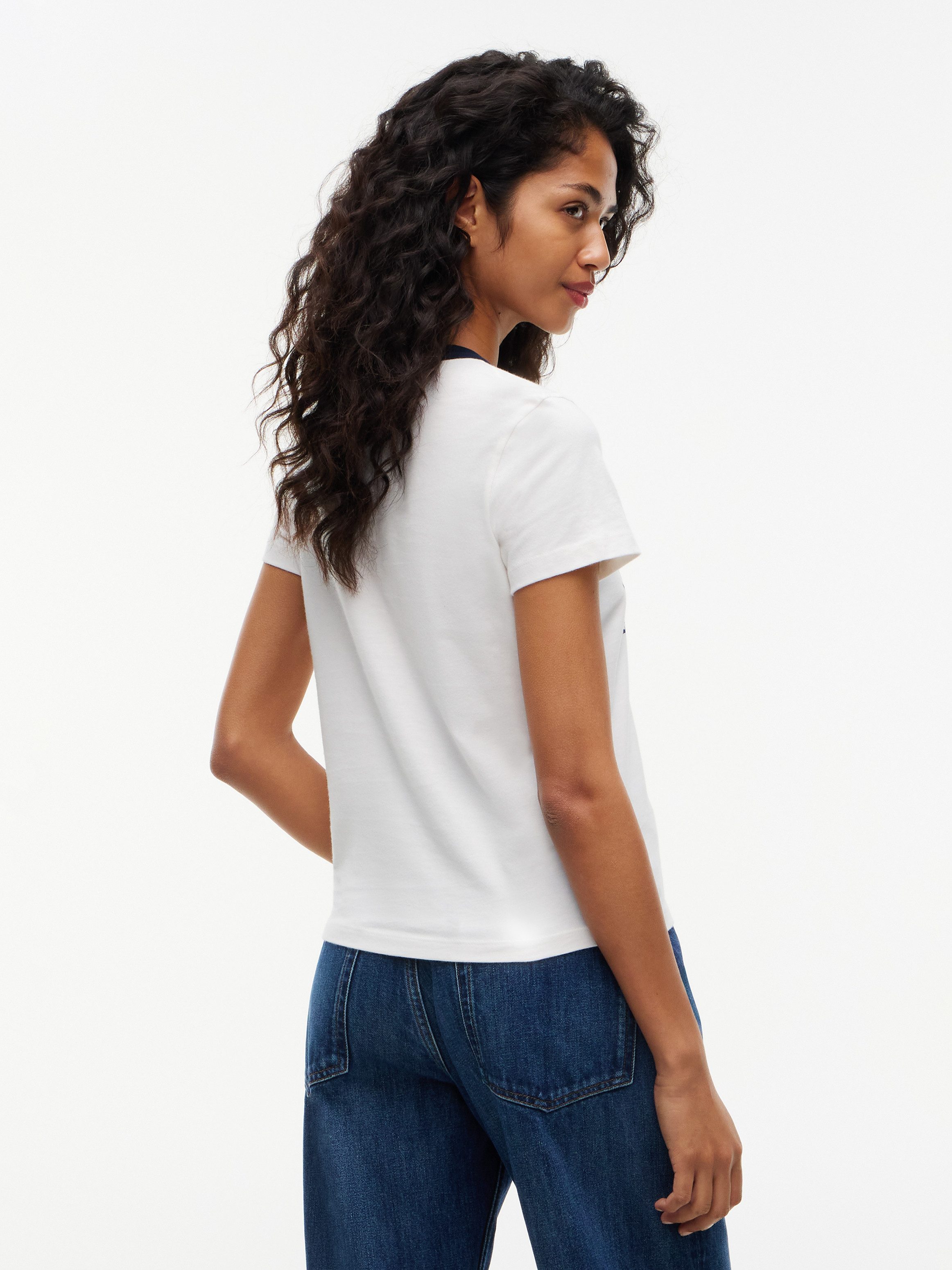 Tommy Jeans Rundhalsshirt TJW REG NOLVETY RINGER Baumwolle – Bild 3 von 5