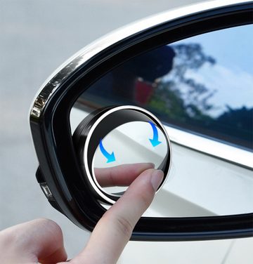 HYTIREBY Autospiegel 2 Stück HD Kristallspiegel Konvex Rückspiegel,360 ° Verstellbarer, Toter-Winkel-Spiegel, für Alle Arten von Autos