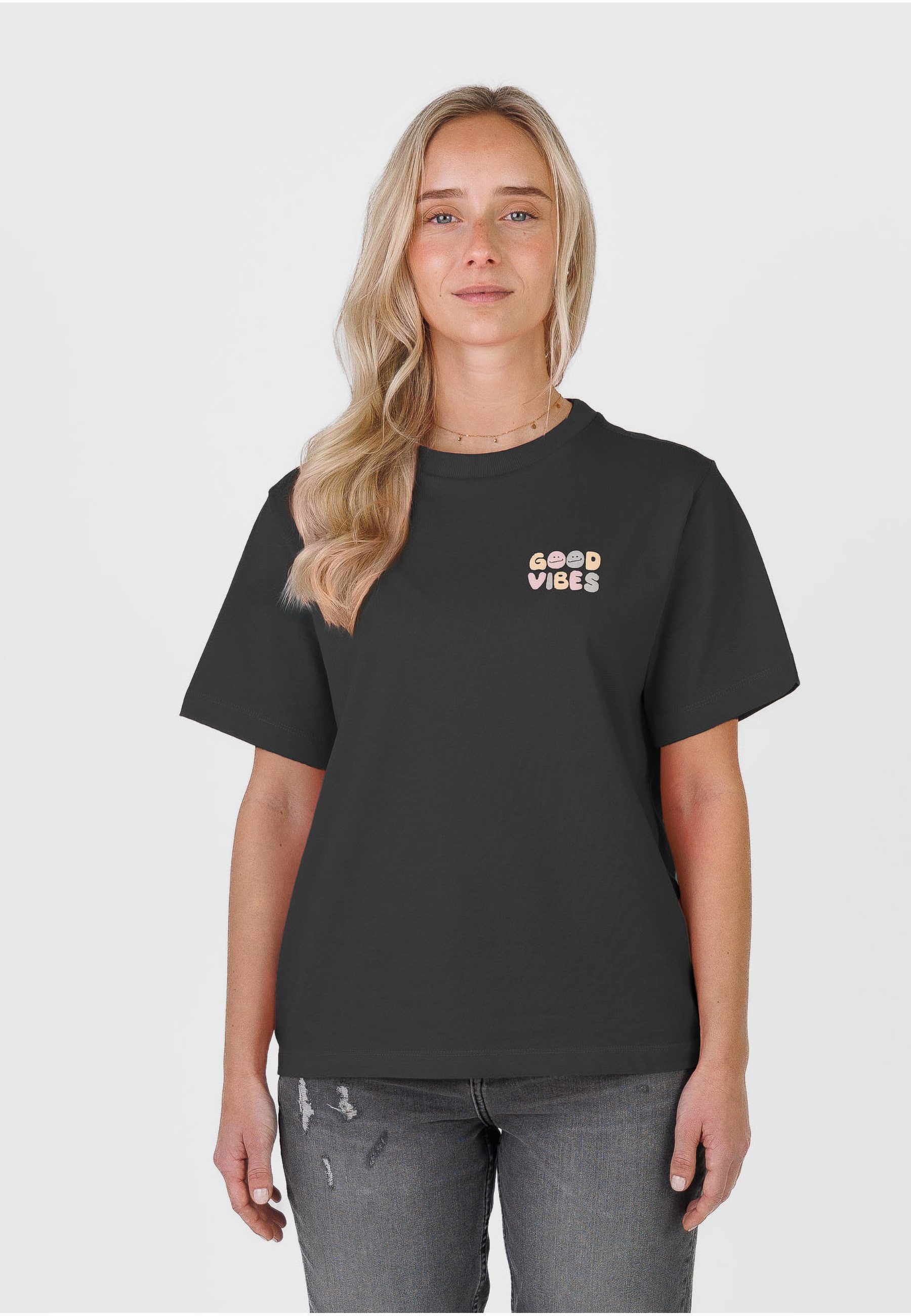 Kleinigkeit T-Shirt Kleinigkeit Big Vibes Shört Girls (1-tlg)