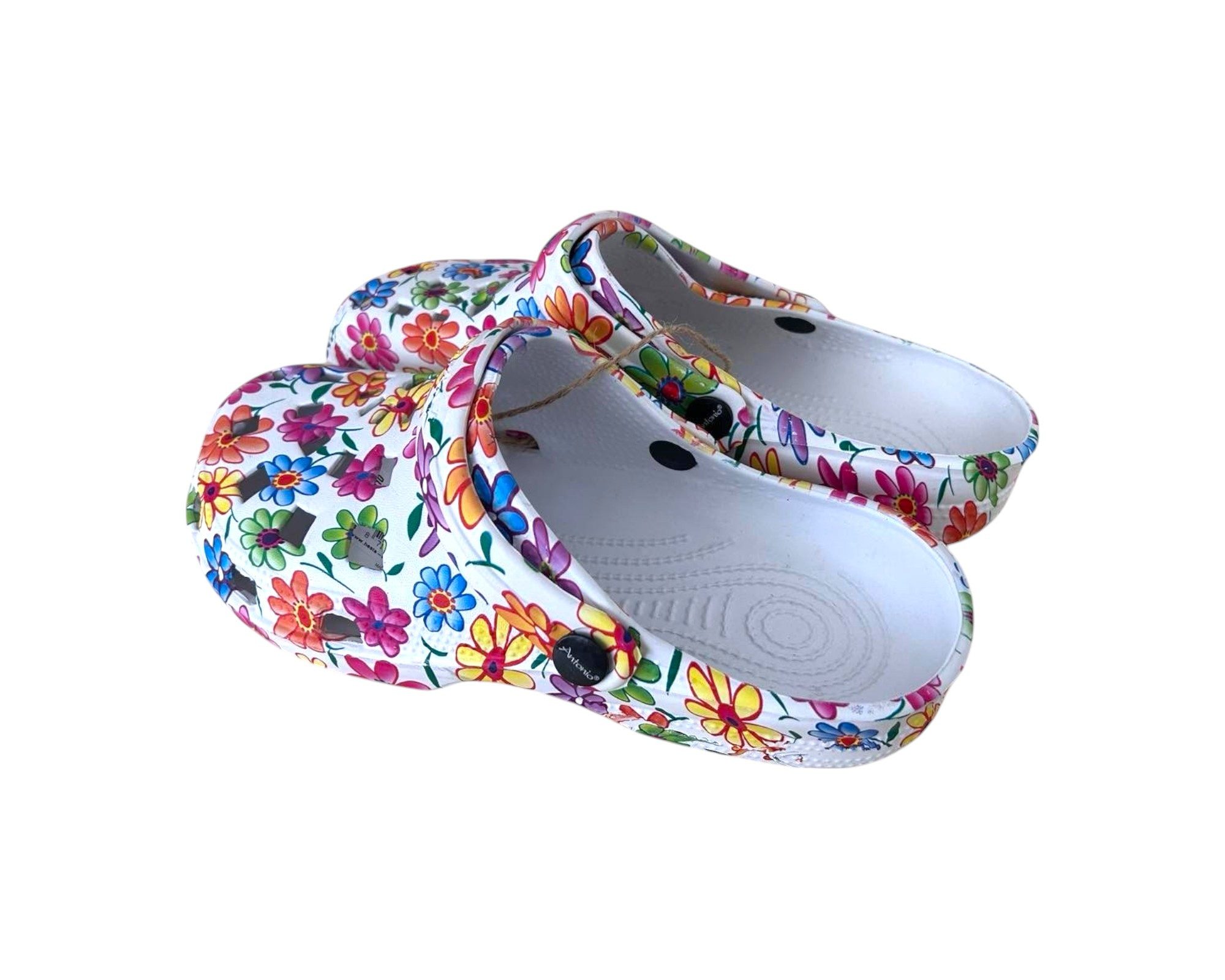 VewoTex Damen Clogs Blumen » günstige Damenschuhe » Blumenmuster Badeschlap günstig online kaufen