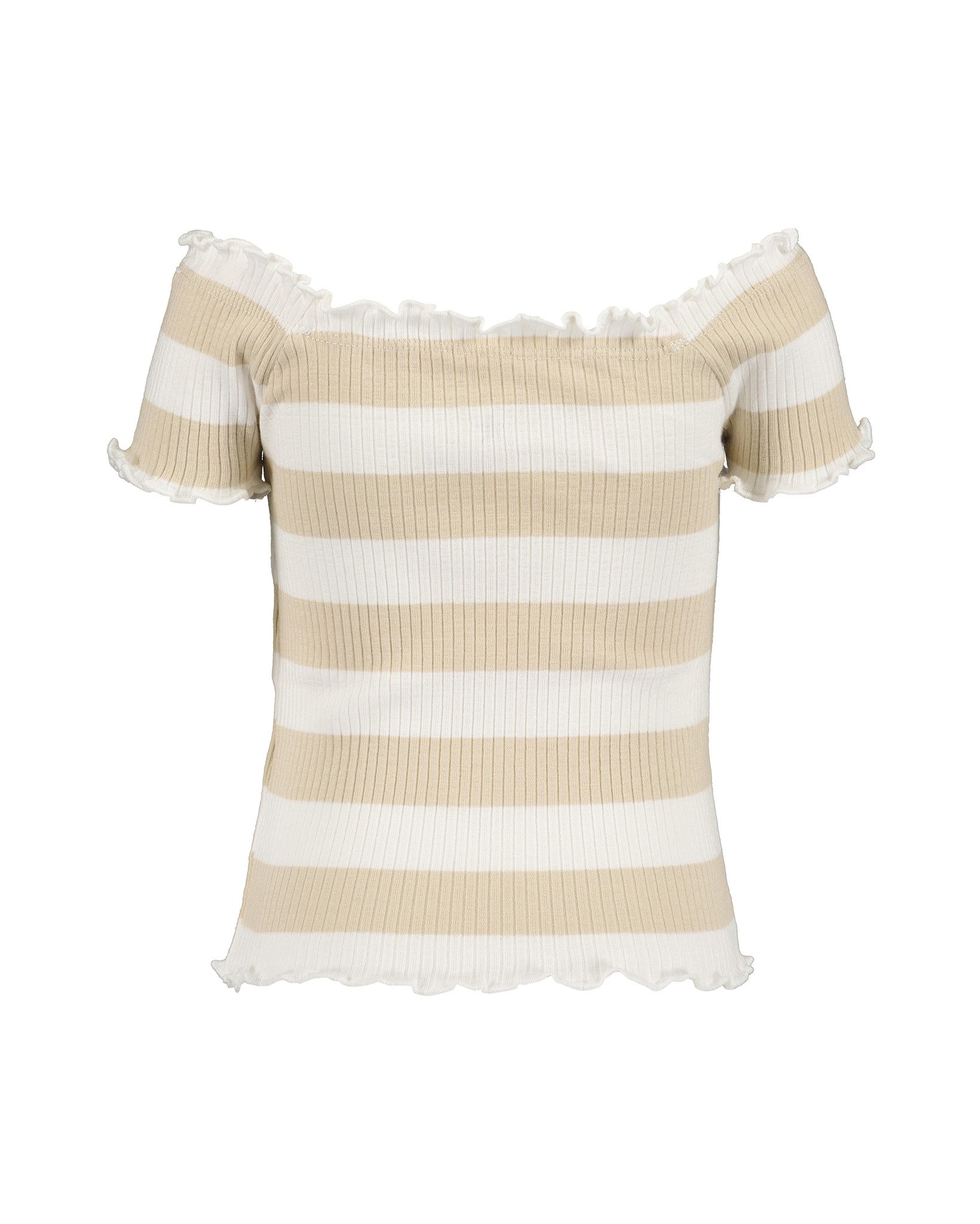 Blue Seven Carmenshirt (Packung, 2-tlg) mit gewellten Kanten und romantischem Carmen-Ausschnitt