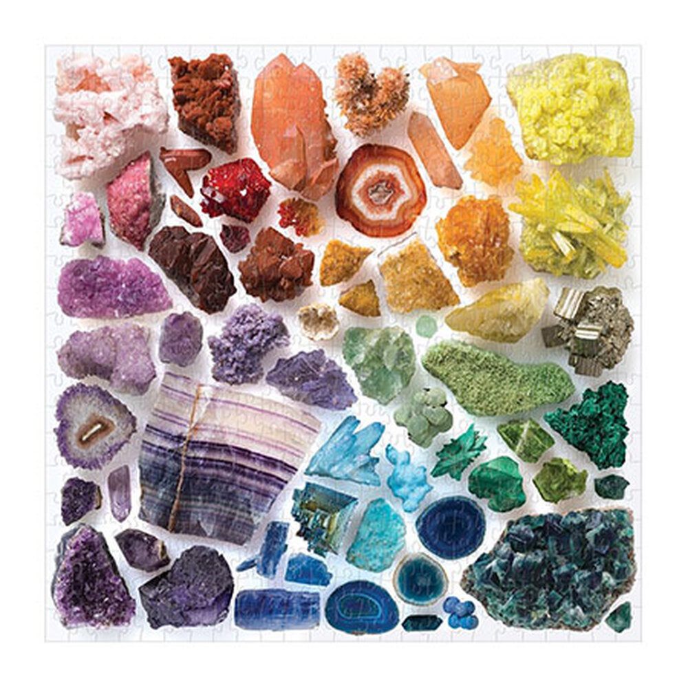 Chronicle Books Puzzle Regenbogenfarbene Kristalle, Puzzleteile