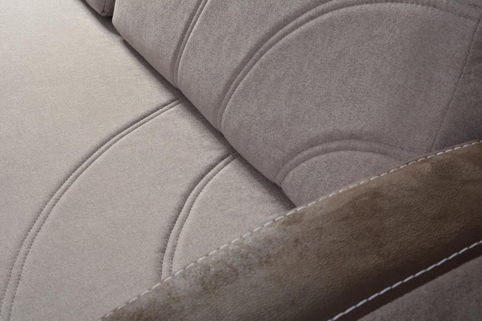 luxus Sofa Europe Bettfunktion Made JVmoebel in Neu, Moderner mit Dreisitzer Grauer