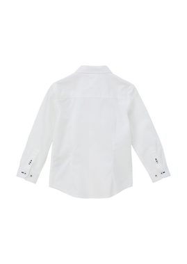 s.Oliver Langarmhemd Popeline-Hemd mit abnehmbarer Fliege Schleife