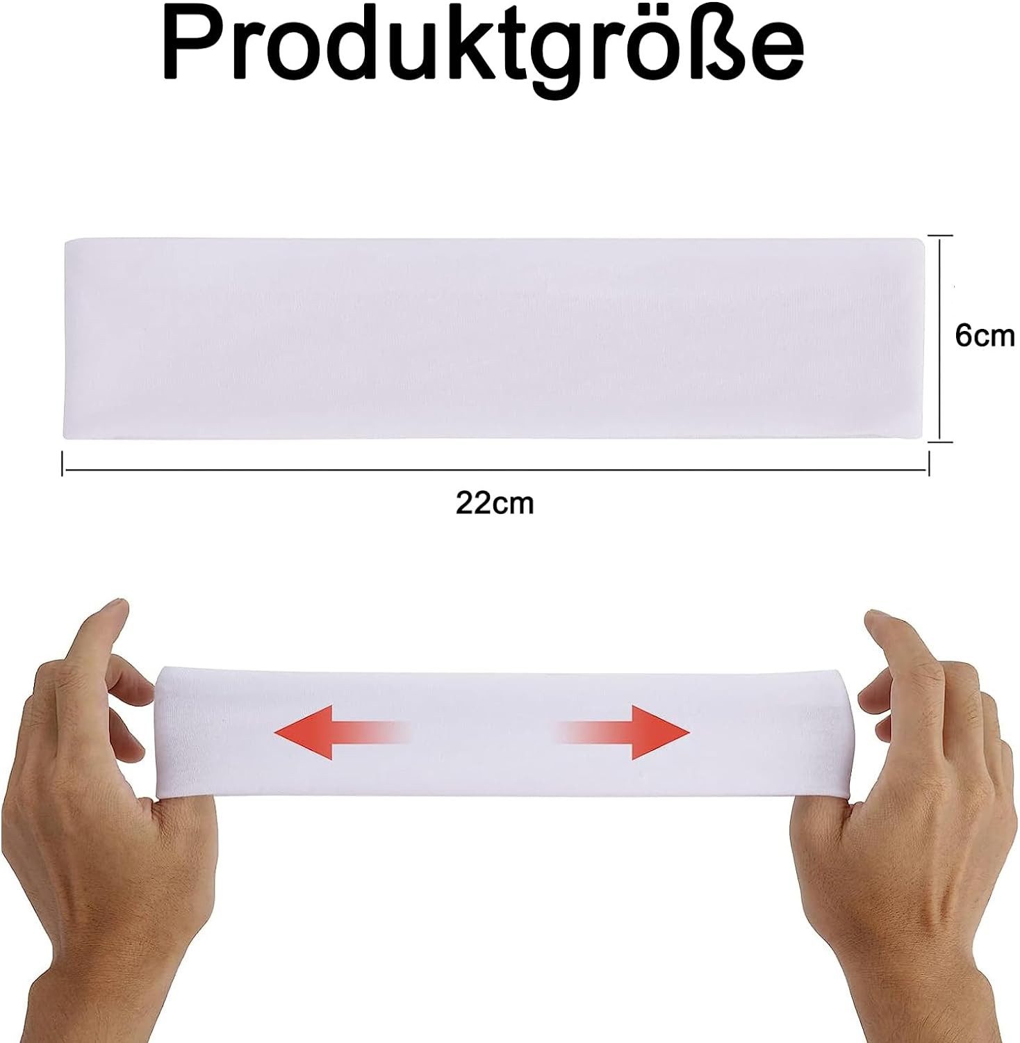 Zaewry Haargummi Yoga Headbands, Elastische Haarbänder, Rutschfest Haarband Damen, 2-tlg.