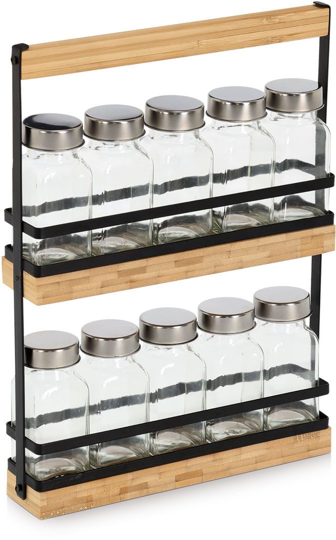 Zeller Present Набор специй Set, 11-tlg., Glas/Metall/Bambus, (Set, 11-tlg), hochwertig, moderner Materialmix