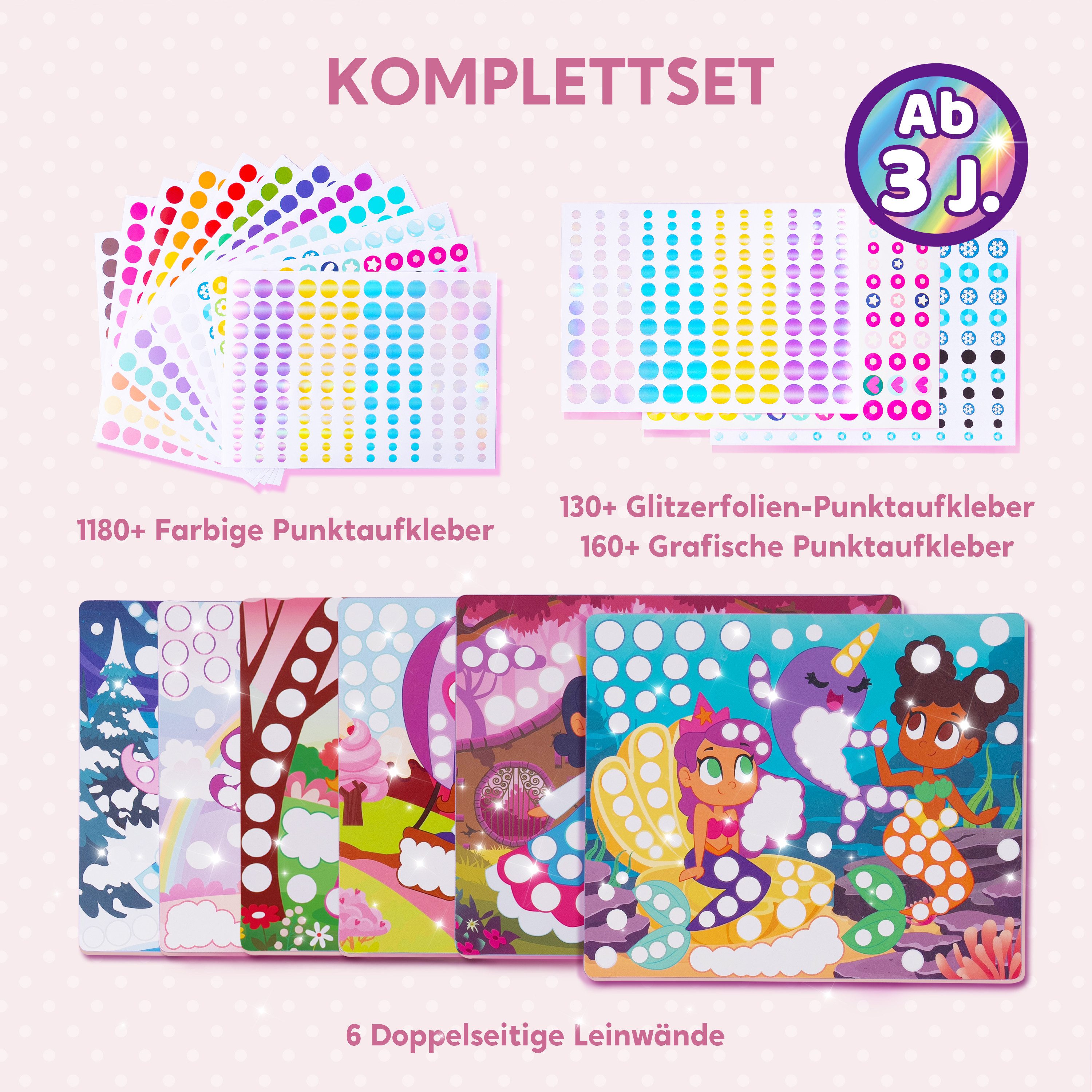 Klever Kits Sticker Klever Kits Dot Art Aktivität, Dot It Einhörner Prinzessinnen