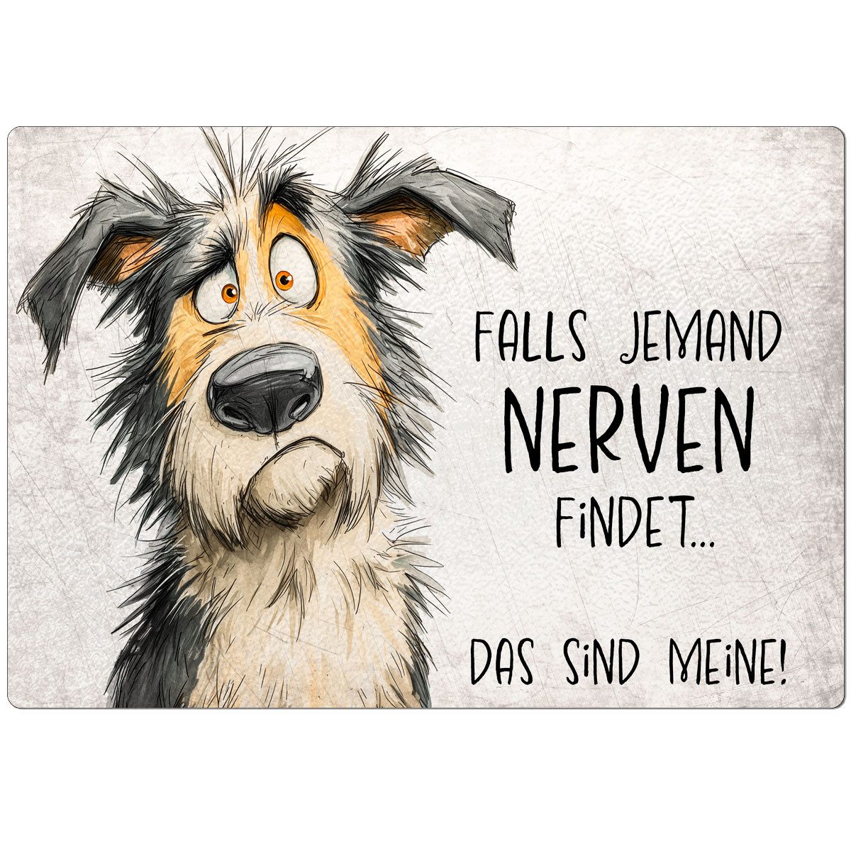 Cadouri Frühstücksbrett 'Nerven' - Glasschneidebrett mit Motiv, Frühstücksbrettchen, Glas, (1-St., 1 Schneidebrettchen mit 4 rutschhemmenden Gummifüßchen), Glasbrettchen mit strukturierter Oberfläche und abgerundete Ecken