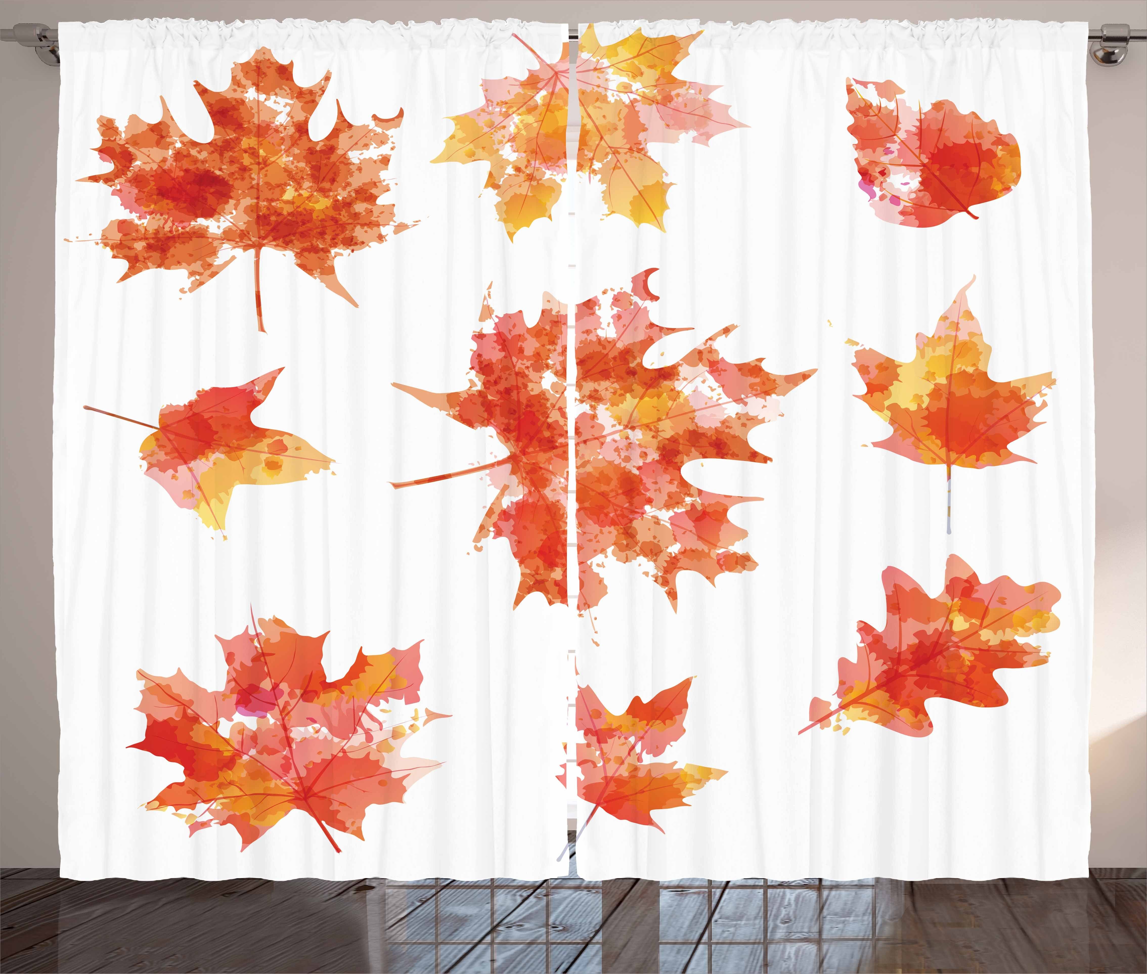 Gardine Schlafzimmer Kräuselband Blätter Haken, Schlaufen Maple und mit Canadian Vorhang Abakuhaus, Laub