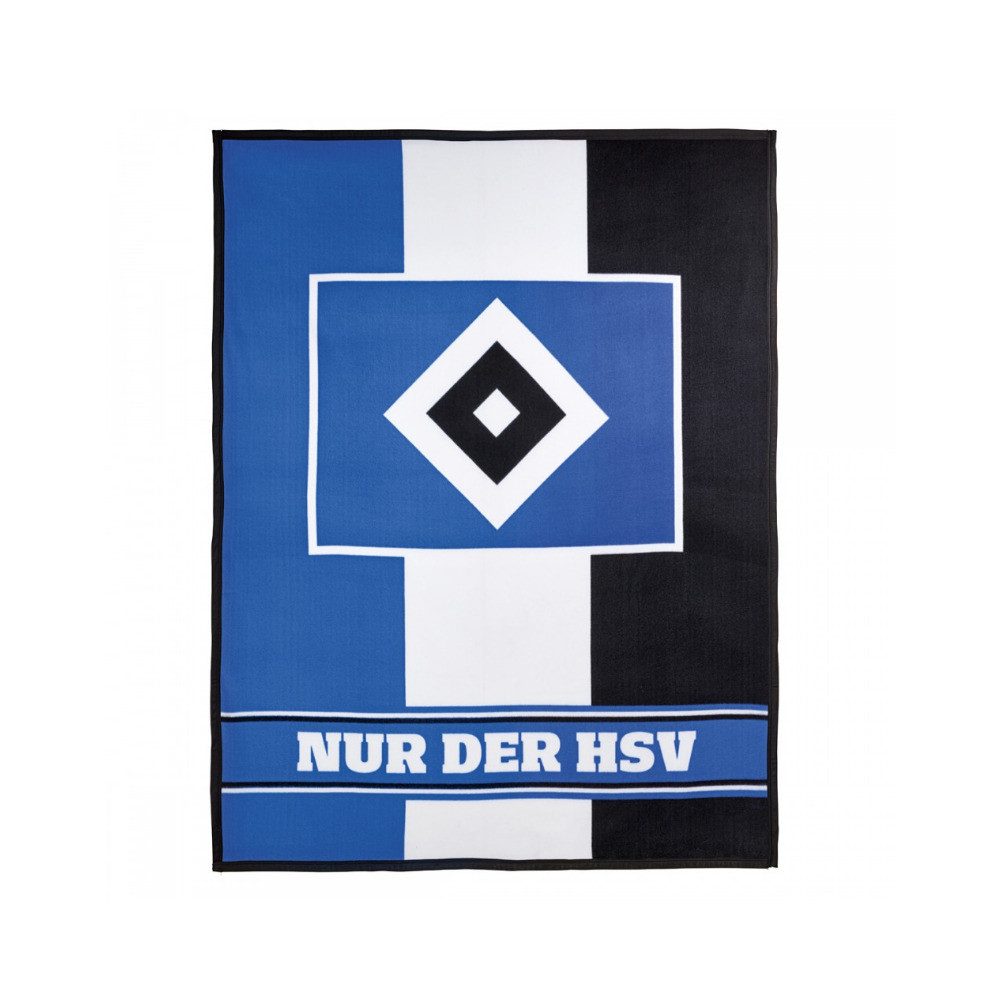 Wohndecke Hamburger SV Decke HSV Fleecedecke Blockstreifen, HSV