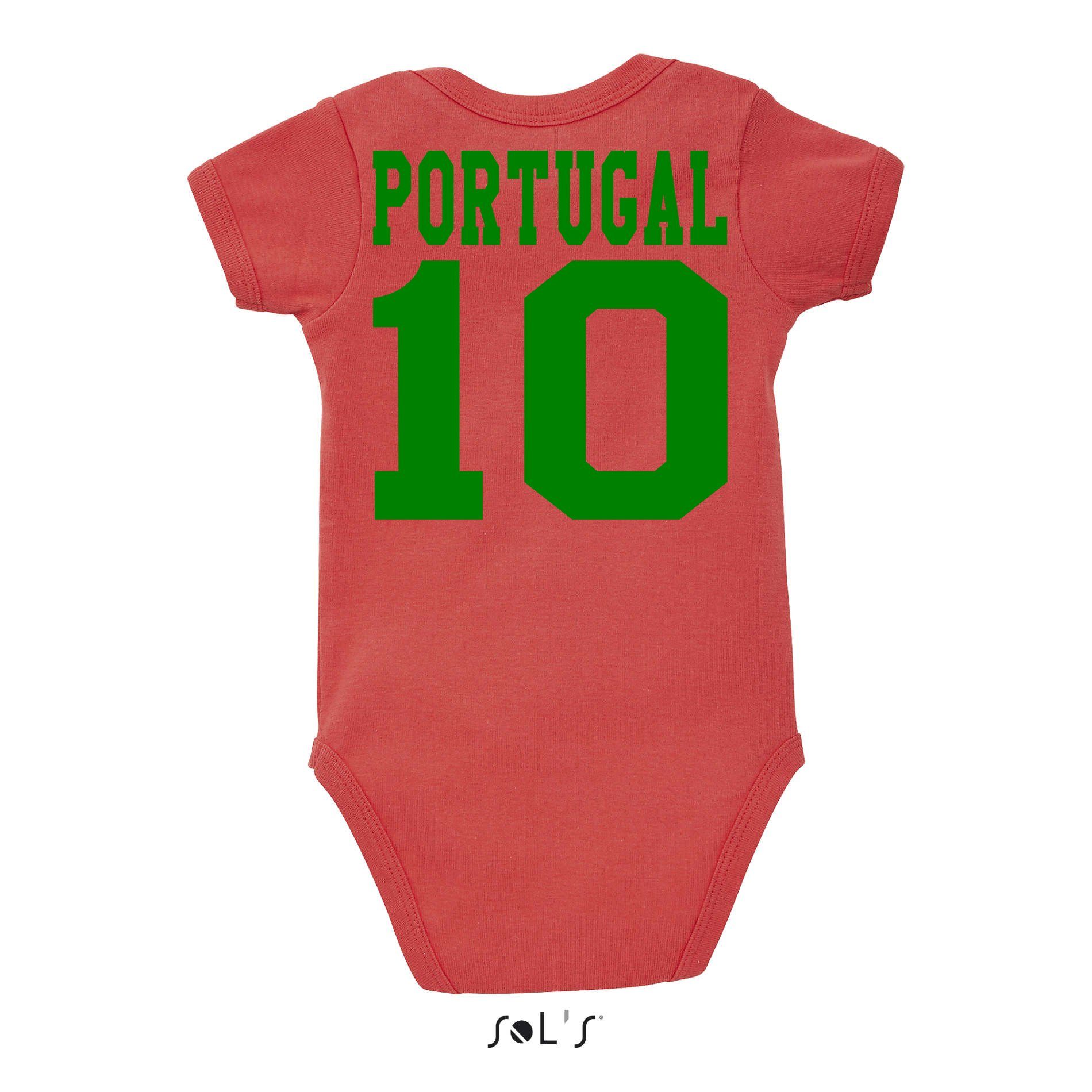 Sport Baby Kinder Fußball Trikot Portugal Europa Weltmeister WM EM Strampler Blondie & Brownie