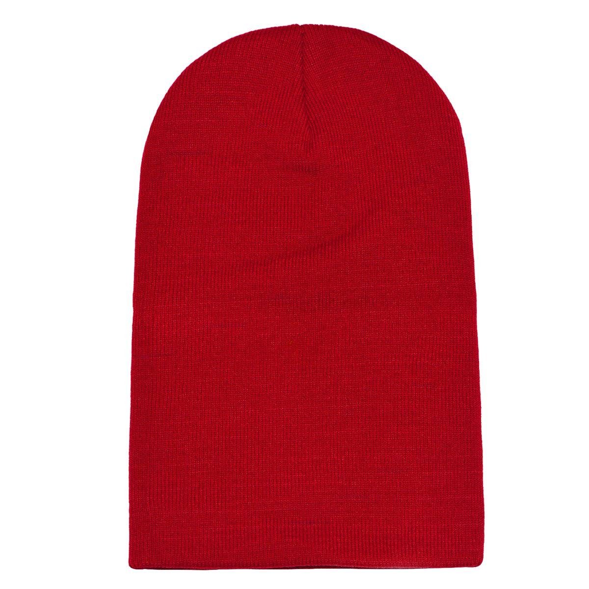 (Packung, klassischer DonDon Mütze 1-St) rot Wintermütze, Schlauchmütze Slouch-Beanie Beanie