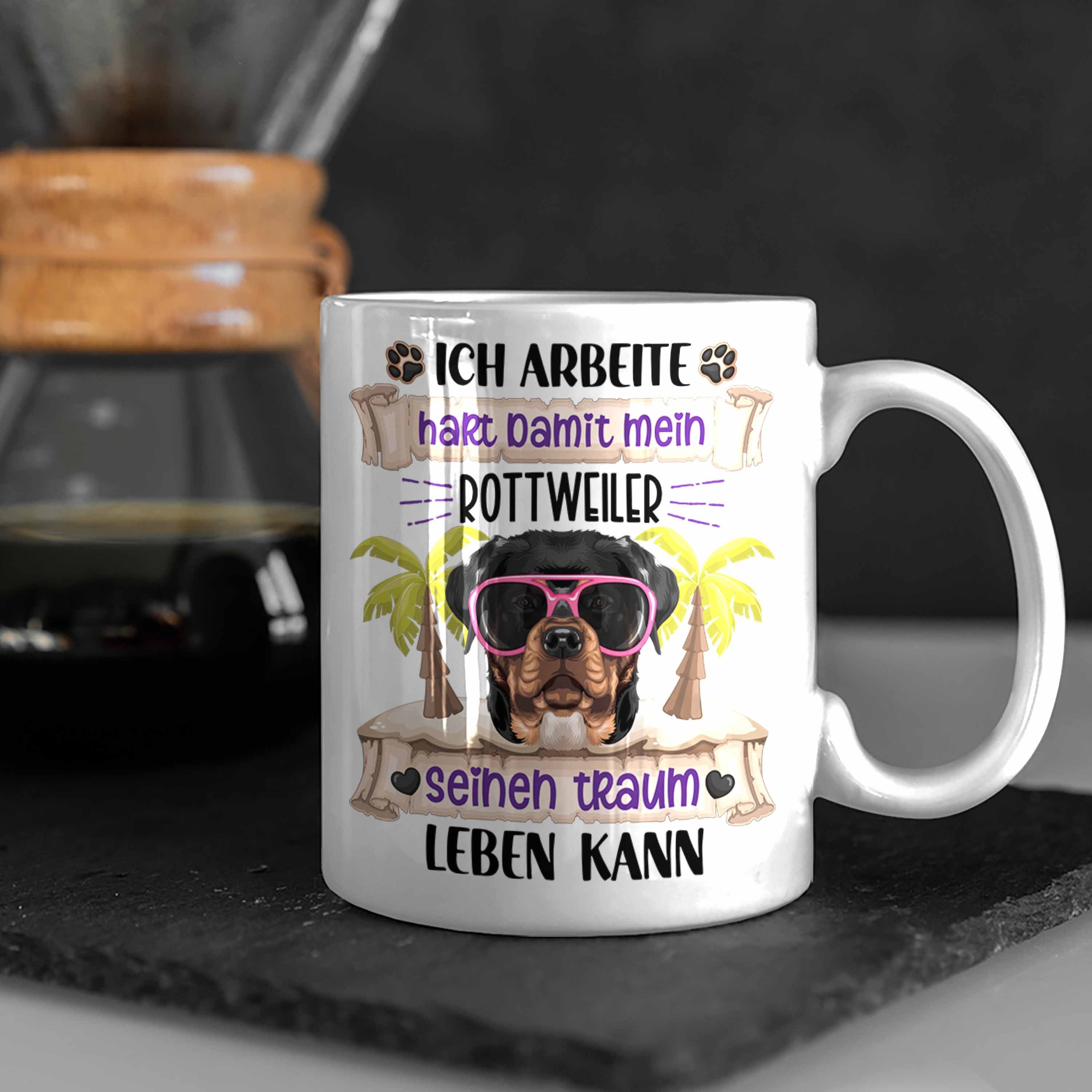 Trendation Tasse Rottweiler Besitzer Geschenkidee Weiss Tasse Spruch Geschenk Ar Ich Lustiger