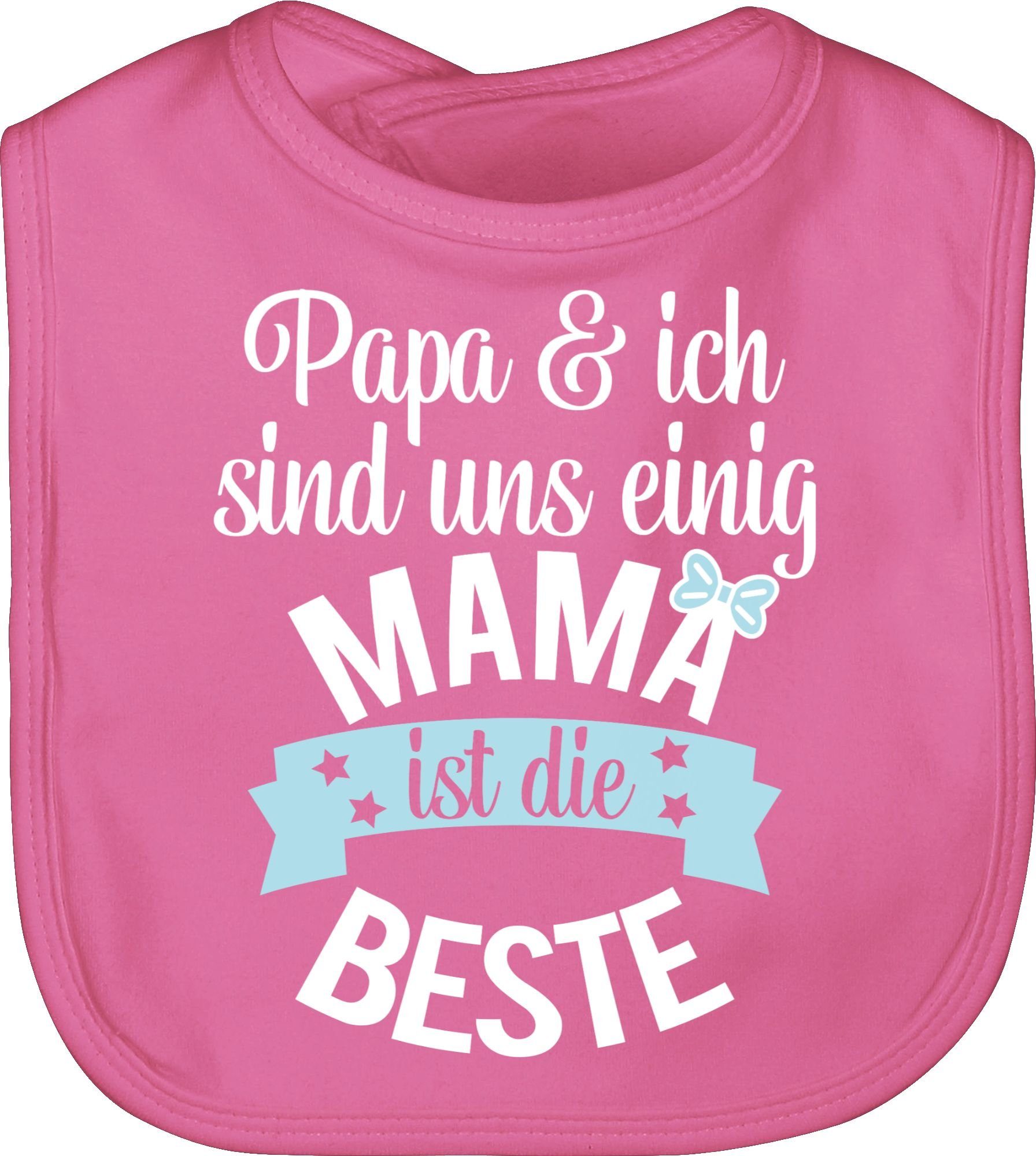 Shirtracer Lätzchen Mama ist die Beste I, Muttertagsgeschenk 2 Pink