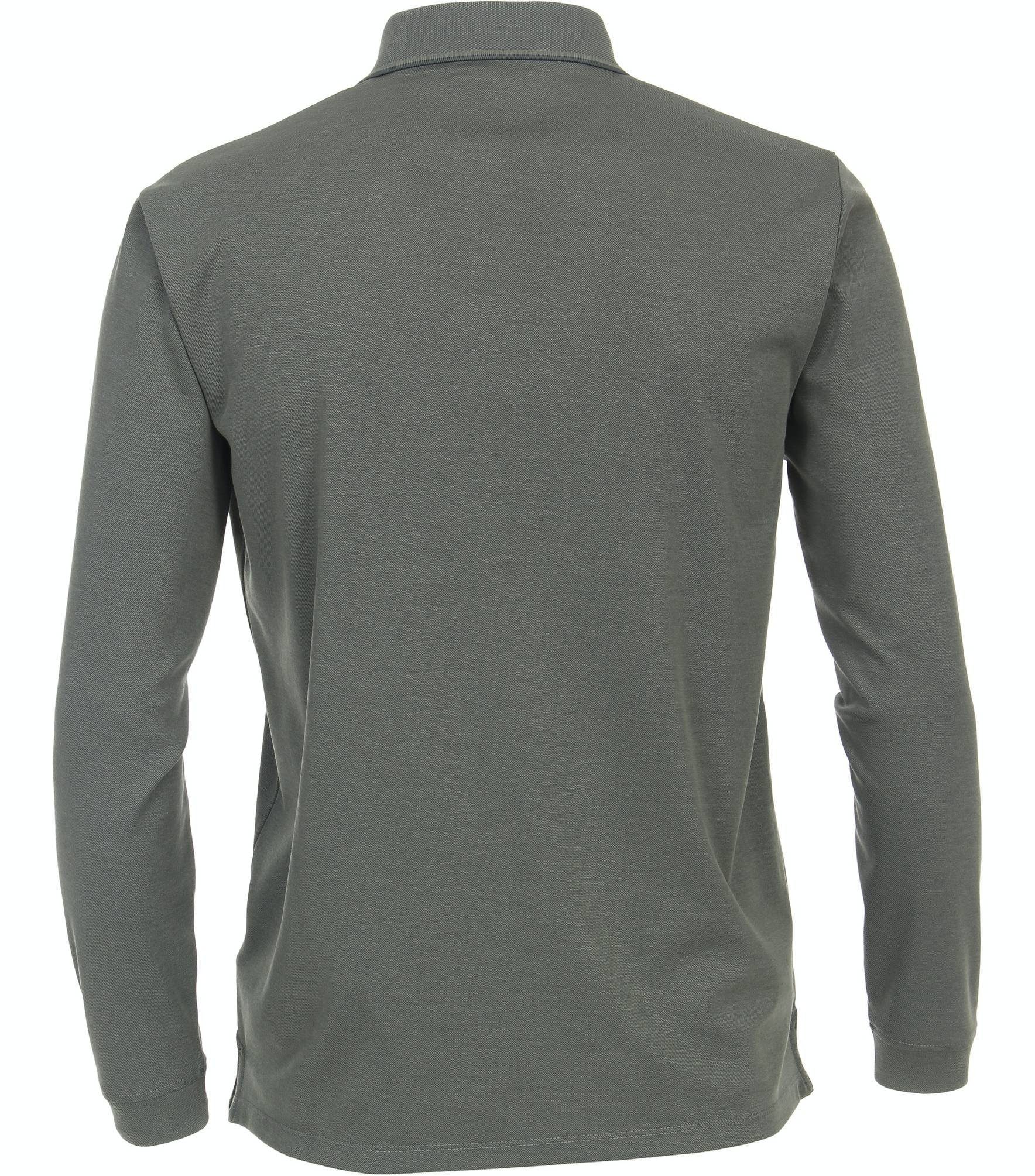 CASAMODA Langarmshirt Polo-Shirt unifarben Poloshirt günstig online kaufen