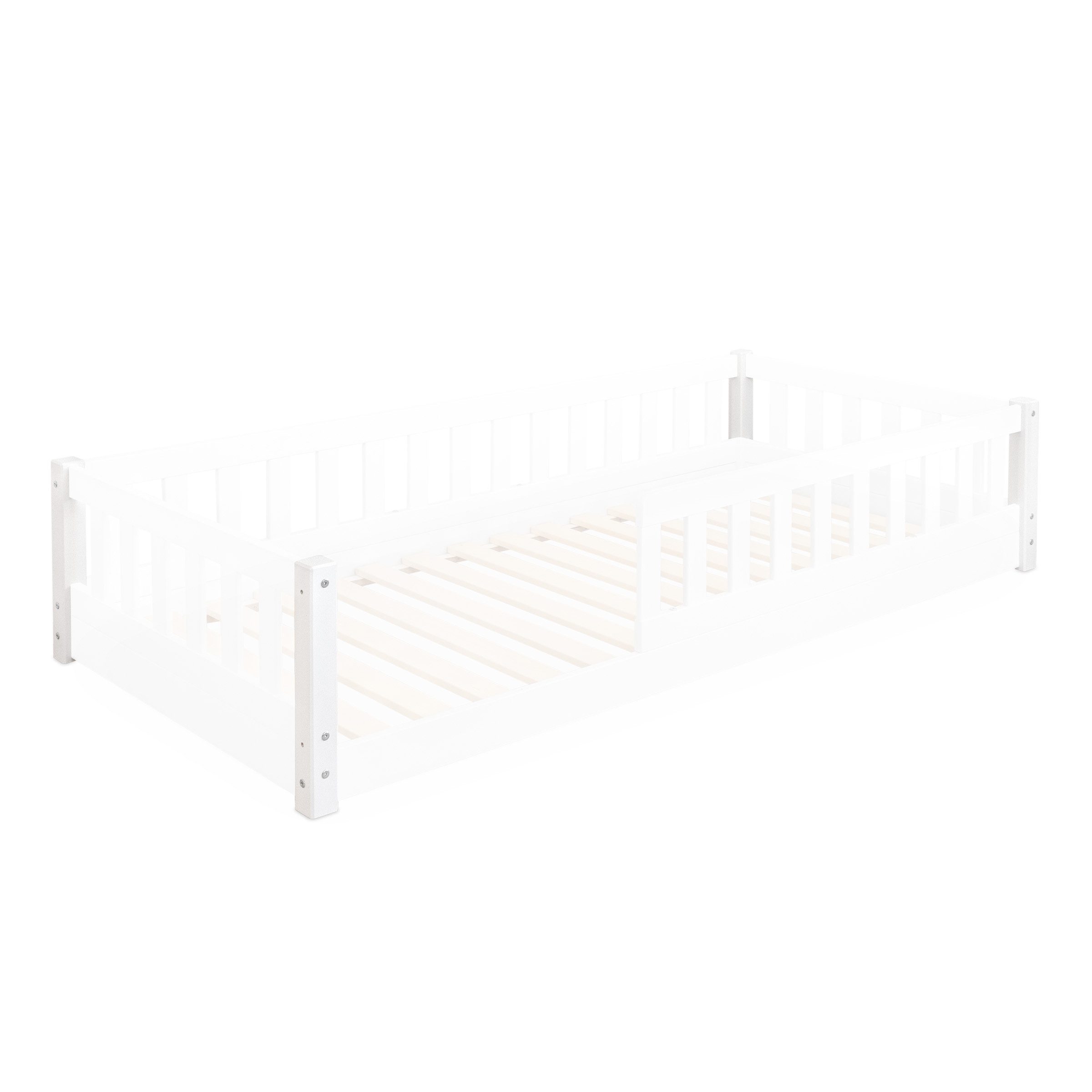Ehrenkind Umbauseiten für Lille Haus- oder Kinderbett zum Bodenbett, ein Umbauset für zwei Bettgrößen: 90 × 200 cm & 120 × 200 cm