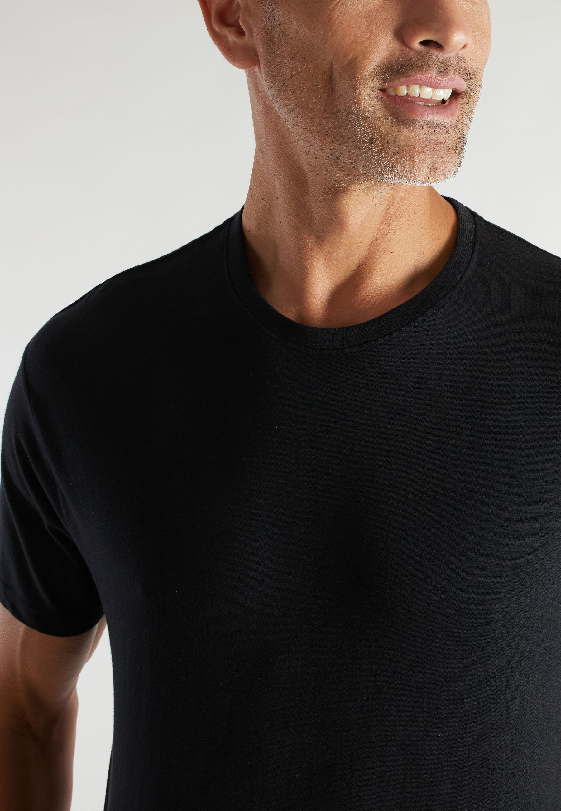 CECEBA Unterziehshirt CECEBA Herren Shirt schwarz uni 2er Pack (2-St)